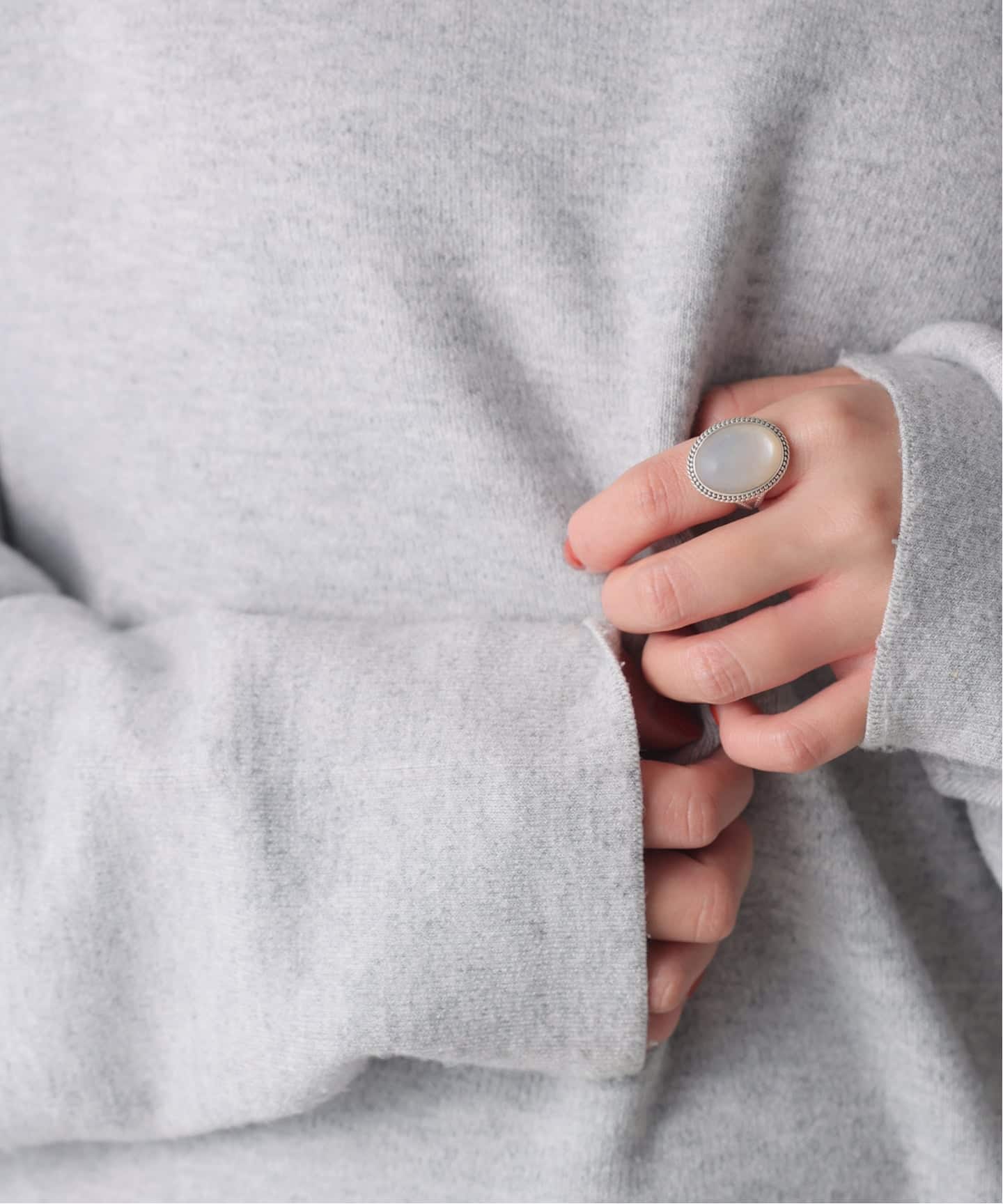 SAMH by LILAS】ホワイトムーンストーンリング SV（リング）｜Lilas