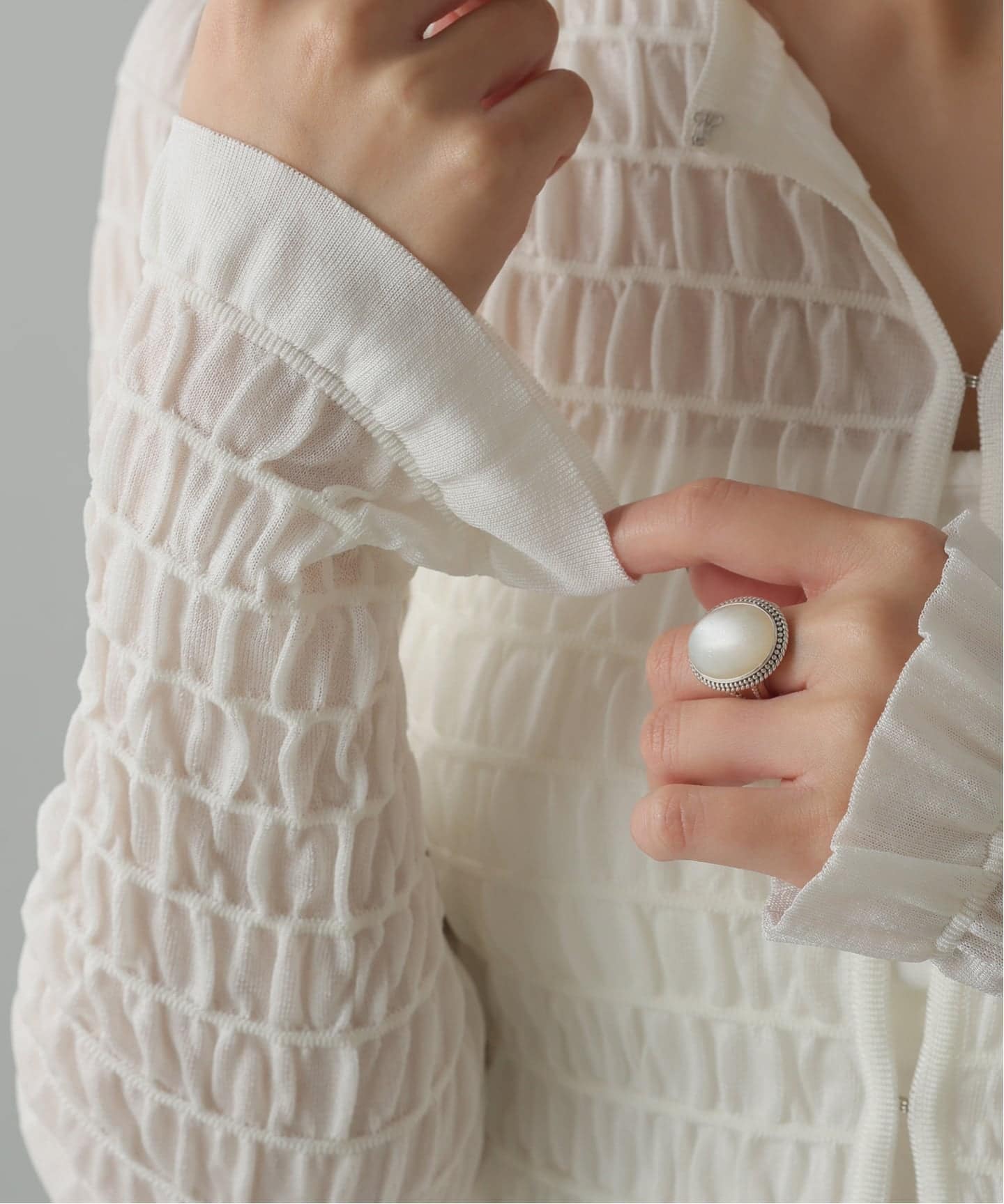 SAMH by LILAS】ホワイトムーンストーンリング SV（リング）｜Lilas