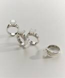 【SAMH by LILAS】 MELTED MOON RING SV
