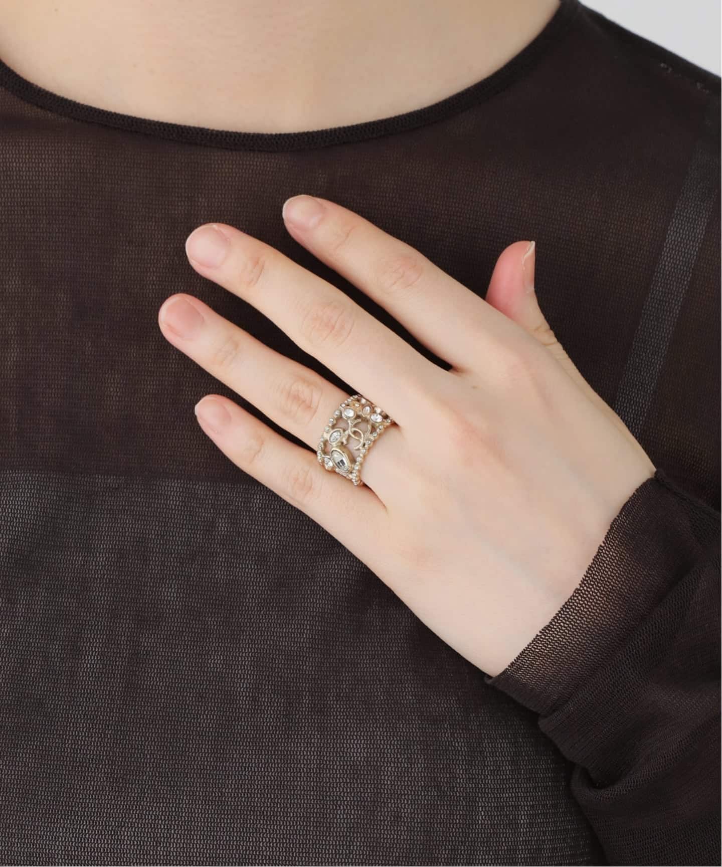 VINTAGE CHANEL/シャネル】 CC wide ring multi（リング）｜ENSEMBLE
