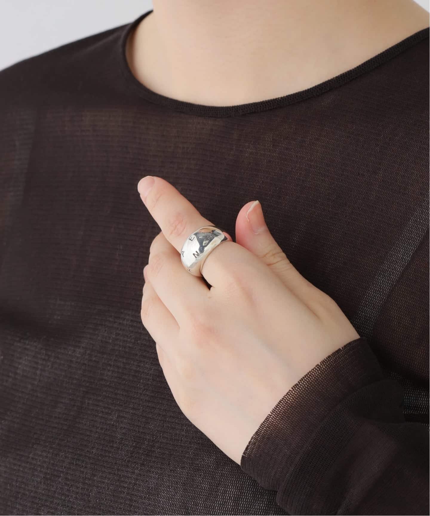 VINTAGE CHANEL/シャネル】Logo lettering ring wide（リング
