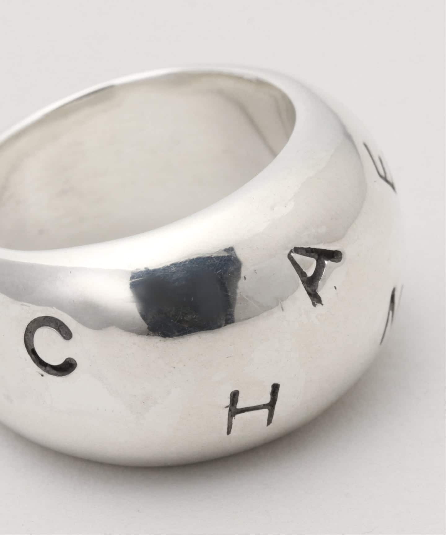 VINTAGE CHANEL/シャネル】Logo lettering ring wide（リング