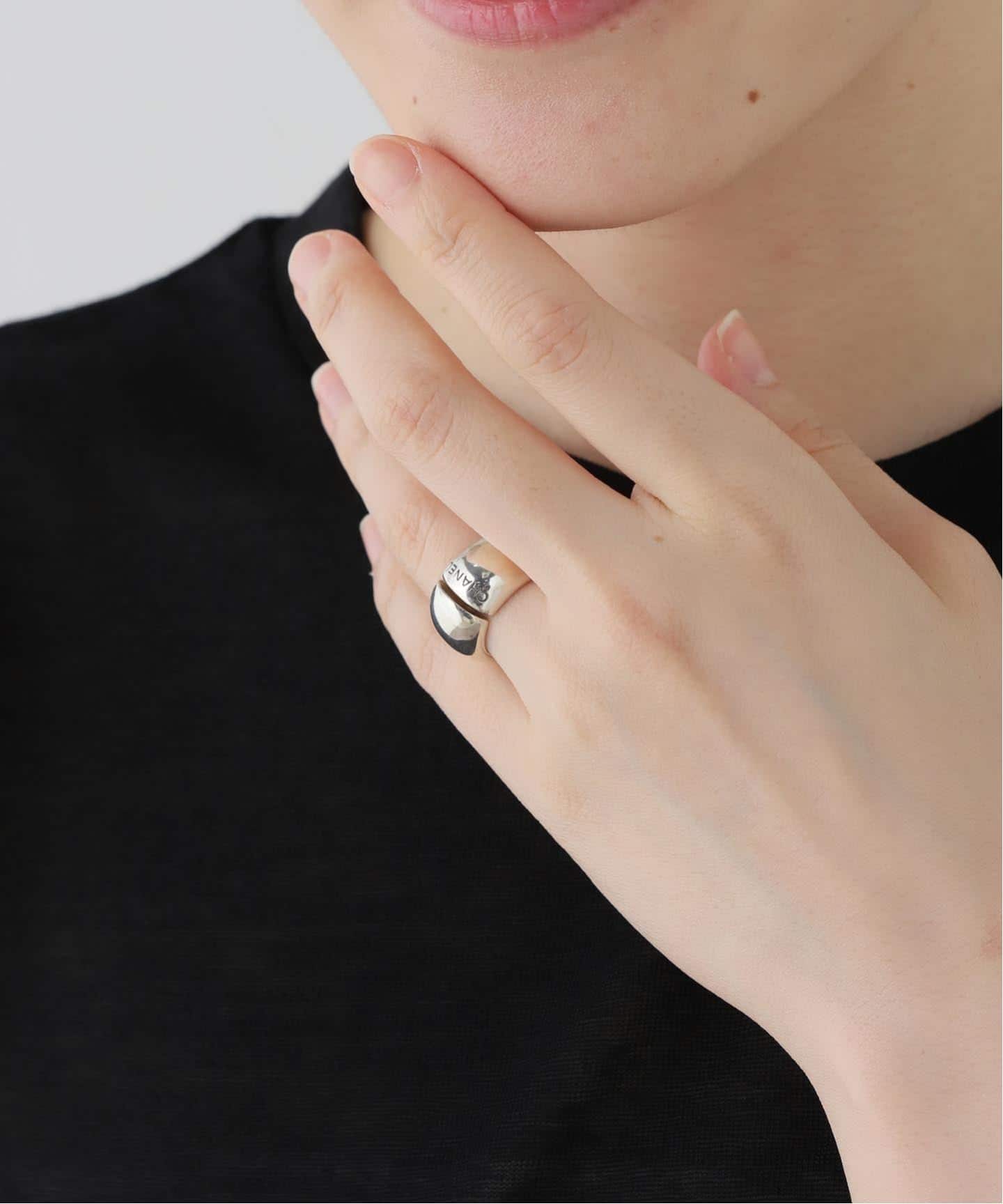 VINTAGE CHANEL/シャネル】ring wide slit logo（リング）｜ENSEMBLE