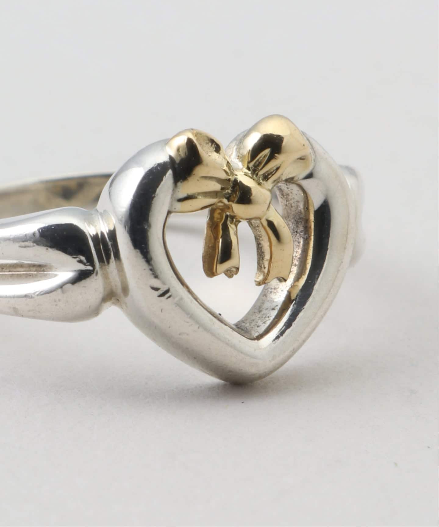 VINTAGE TIFFANY&Co./ティファニー】Heart ribbon ring（リング