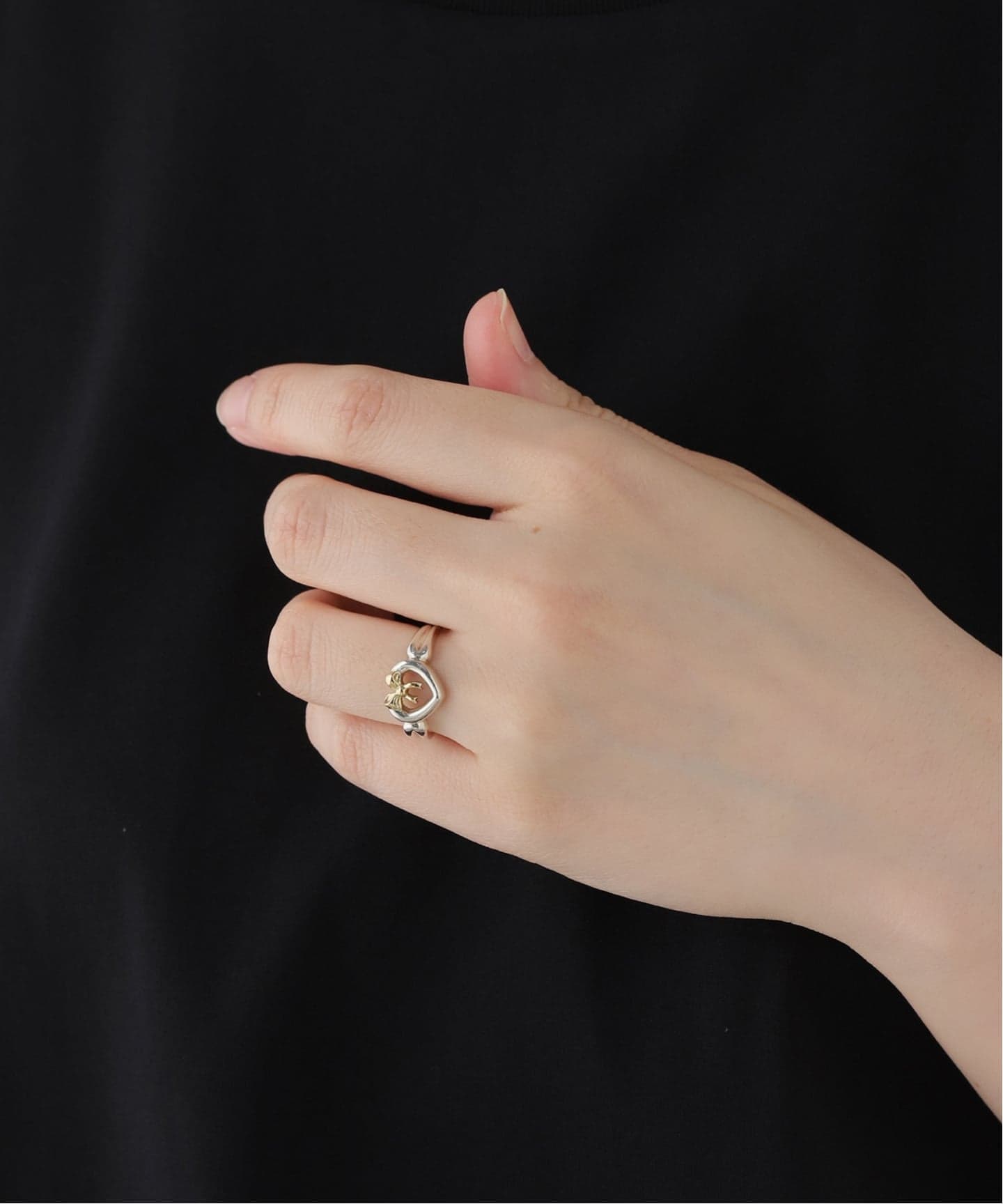VINTAGE TIFFANY&Co./ティファニー】Heart ribbon ring（リング