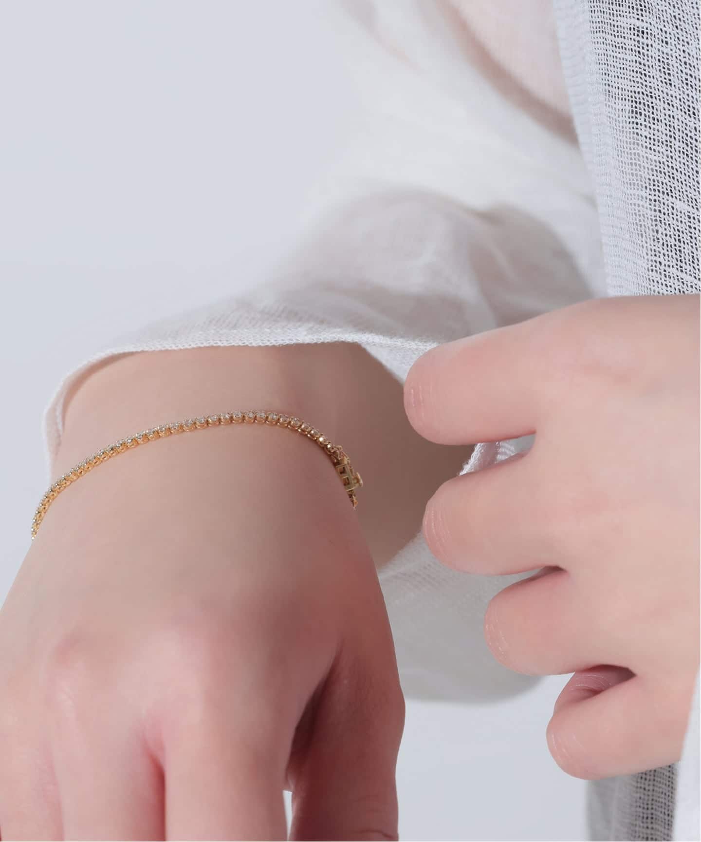 ダイヤテニスブレスレット1ct K18（ブレスレット・バングル）｜Lilas