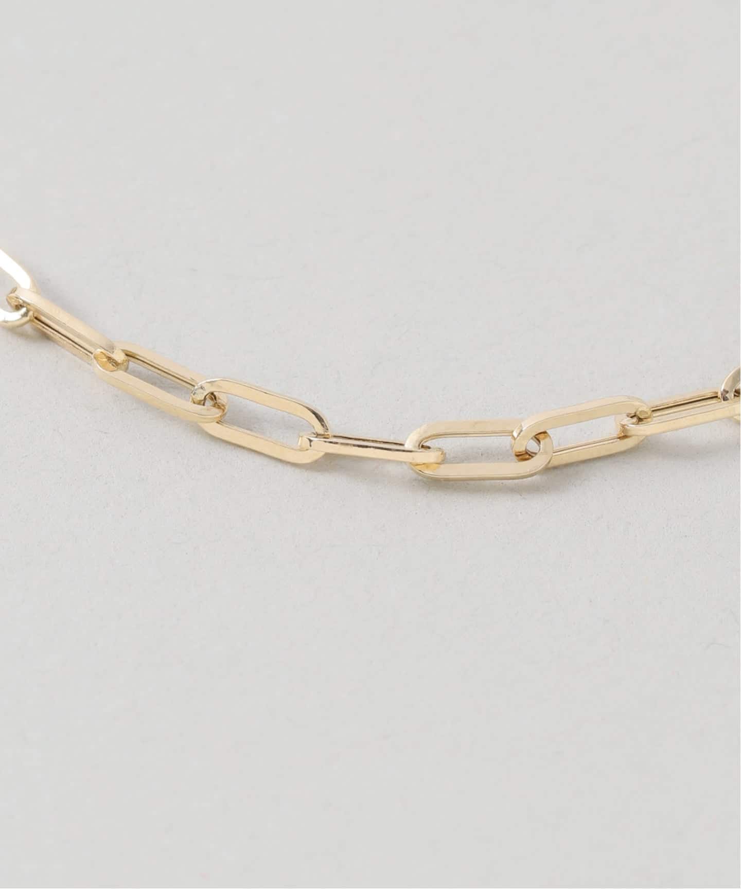 K18 ペーパークリップチェーン ブレスレット　17cm 中空ペーパークリップチェーン17cmブレスレット K18（ブレスレット
