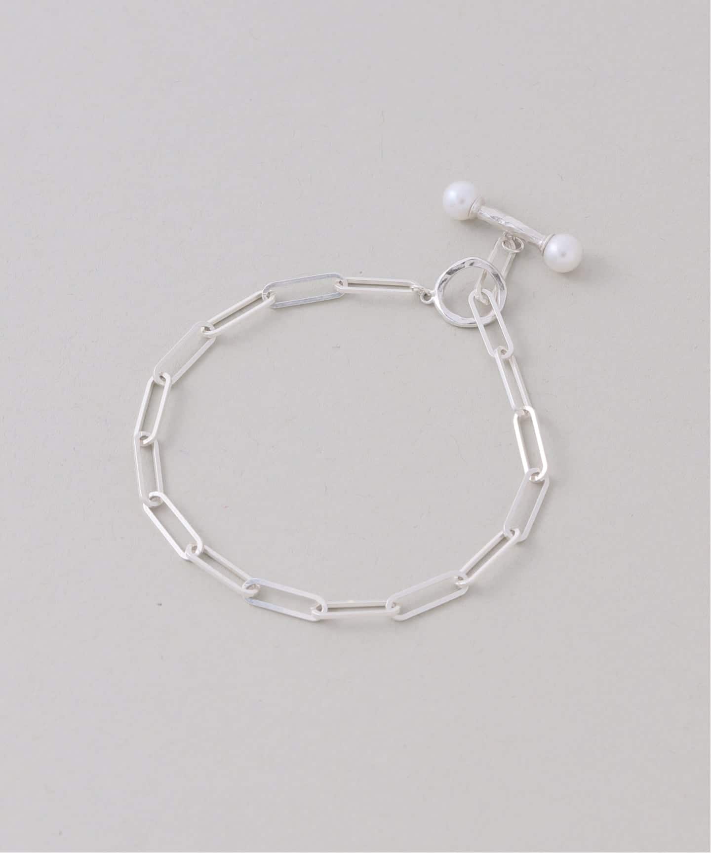 SAMH by LILAS】パールTバークリップチェーンブレスレット SV