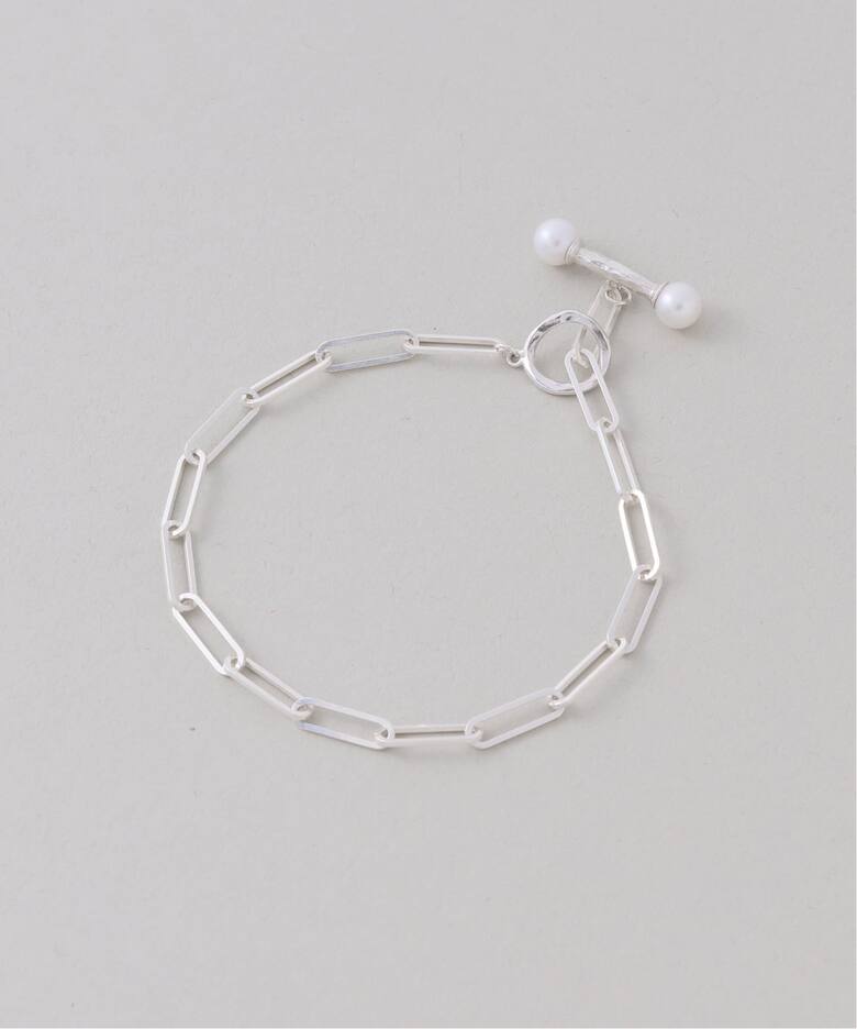 SAMH by LILAS】パールTバークリップチェーンブレスレット SV 