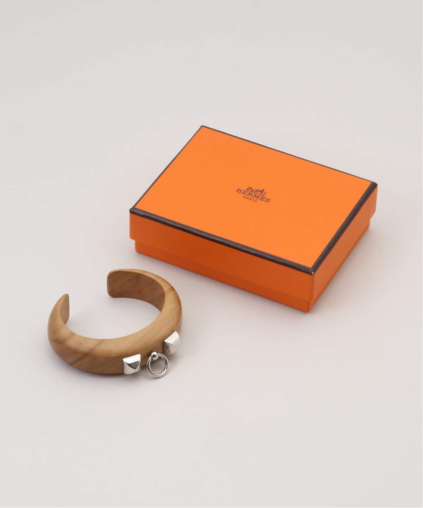 HERMES/エルメス】 Collier de chien bangle s wood（ブレスレット