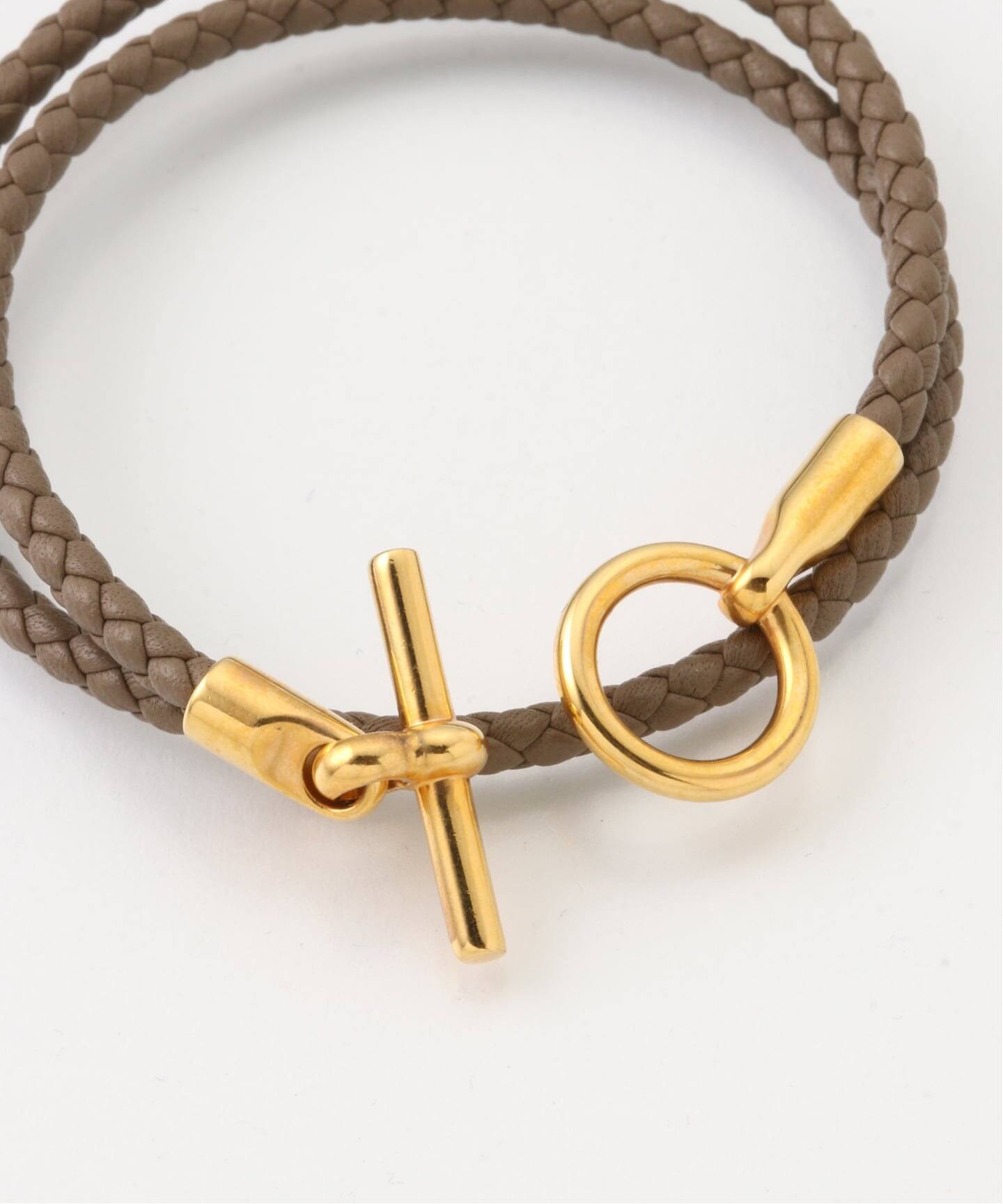 HERMES/エルメス】 Glenan double tour bracelet tressee