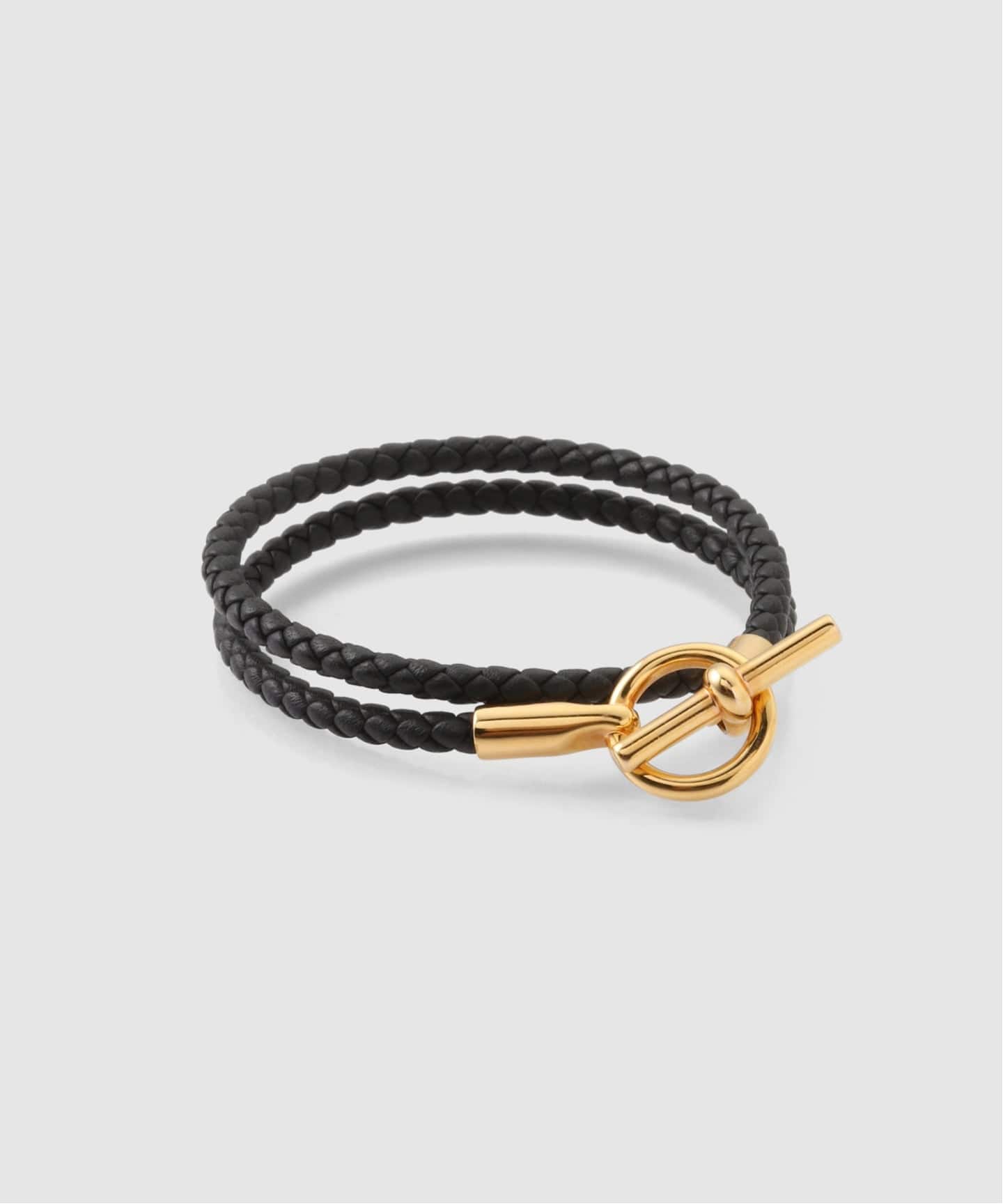 HERMES/エルメス】 Glenan double tour bracelet tressee