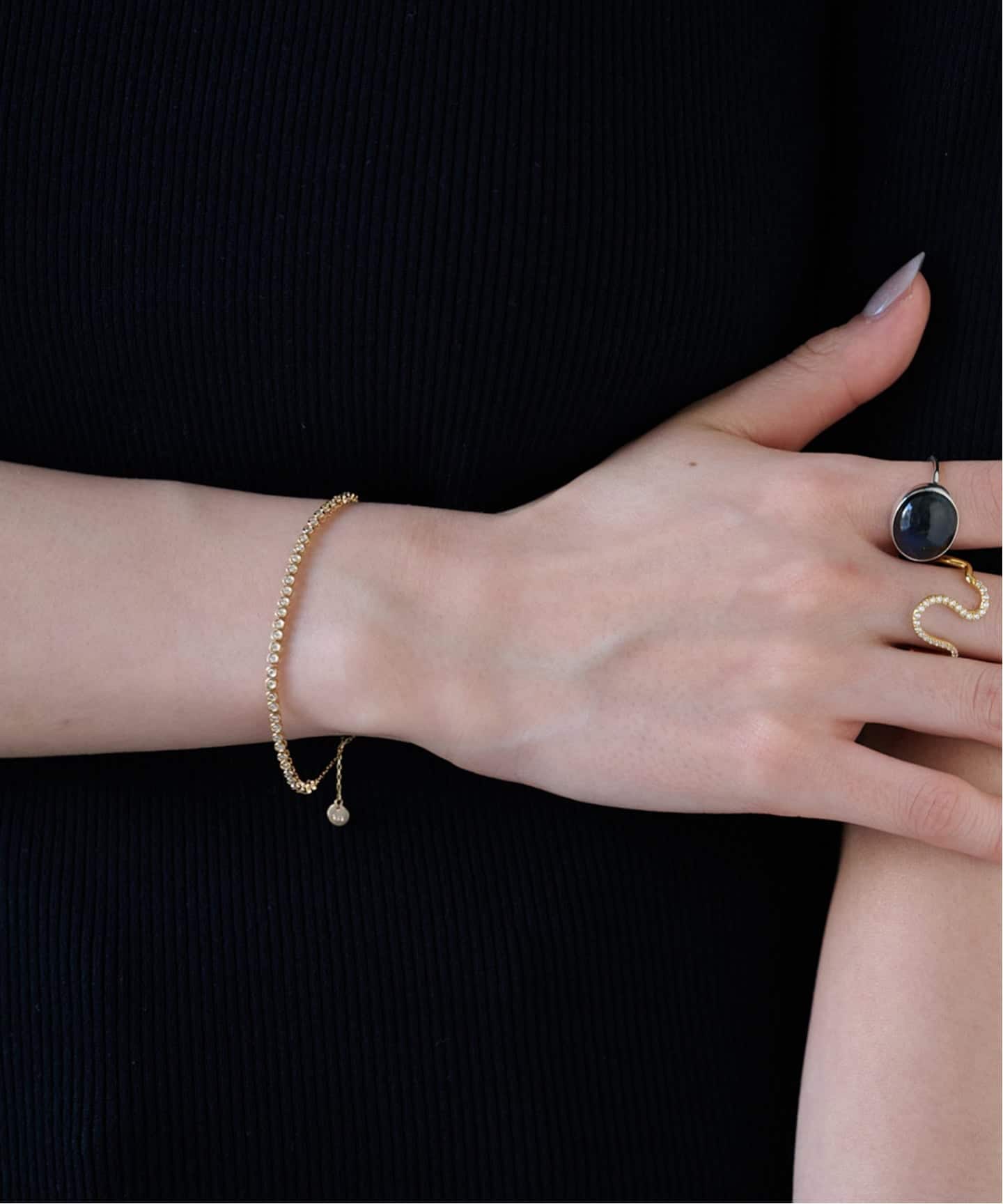 10K diamond line chain bracelet（ブレスレット・バングル