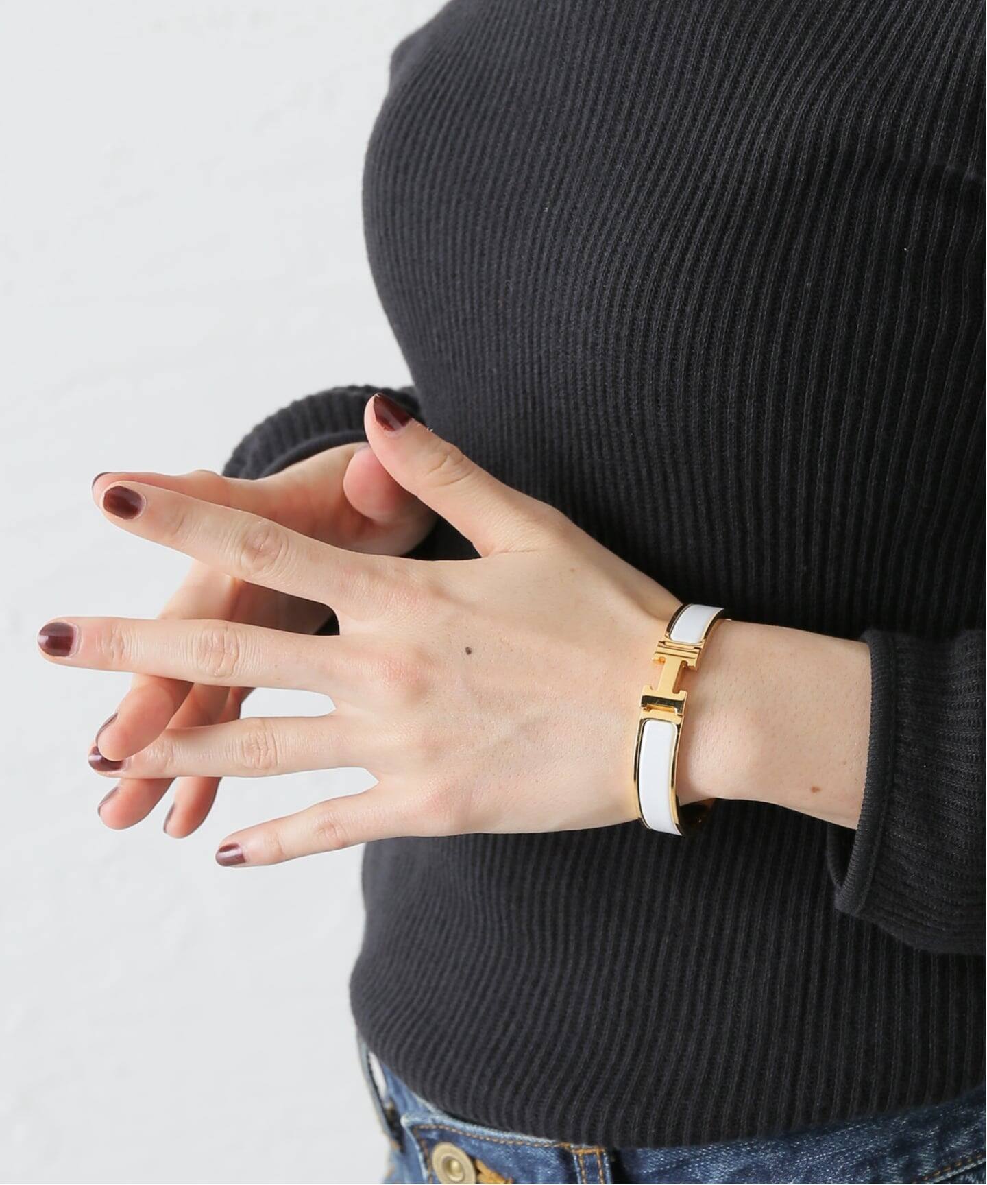 エルメルのバングル VINTAGE HERMES/エルメス】Clic clac H bangle pm（ブレスレット