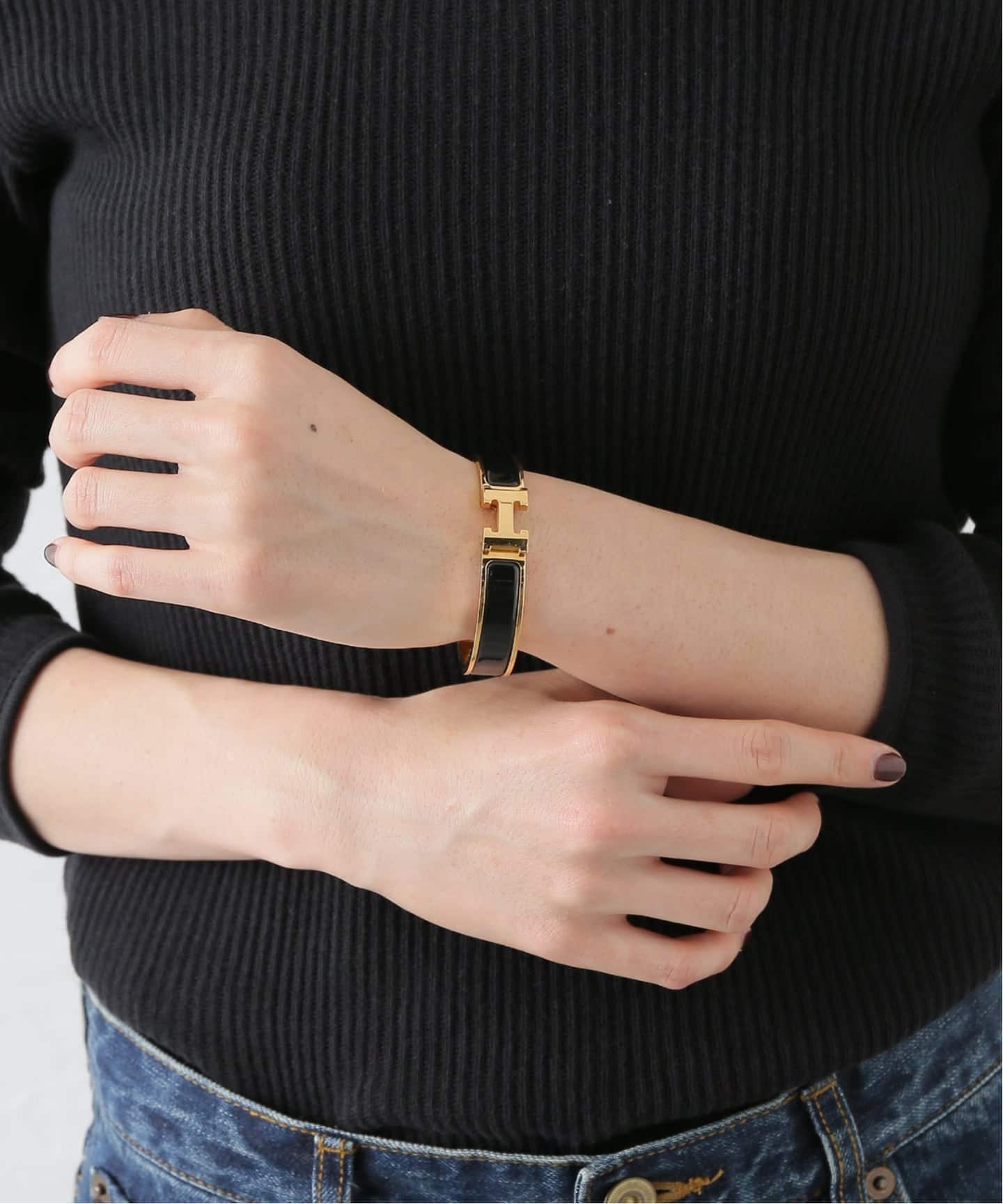 VINTAGE HERMES/エルメス】Clic clac H bangle pm（ブレスレット