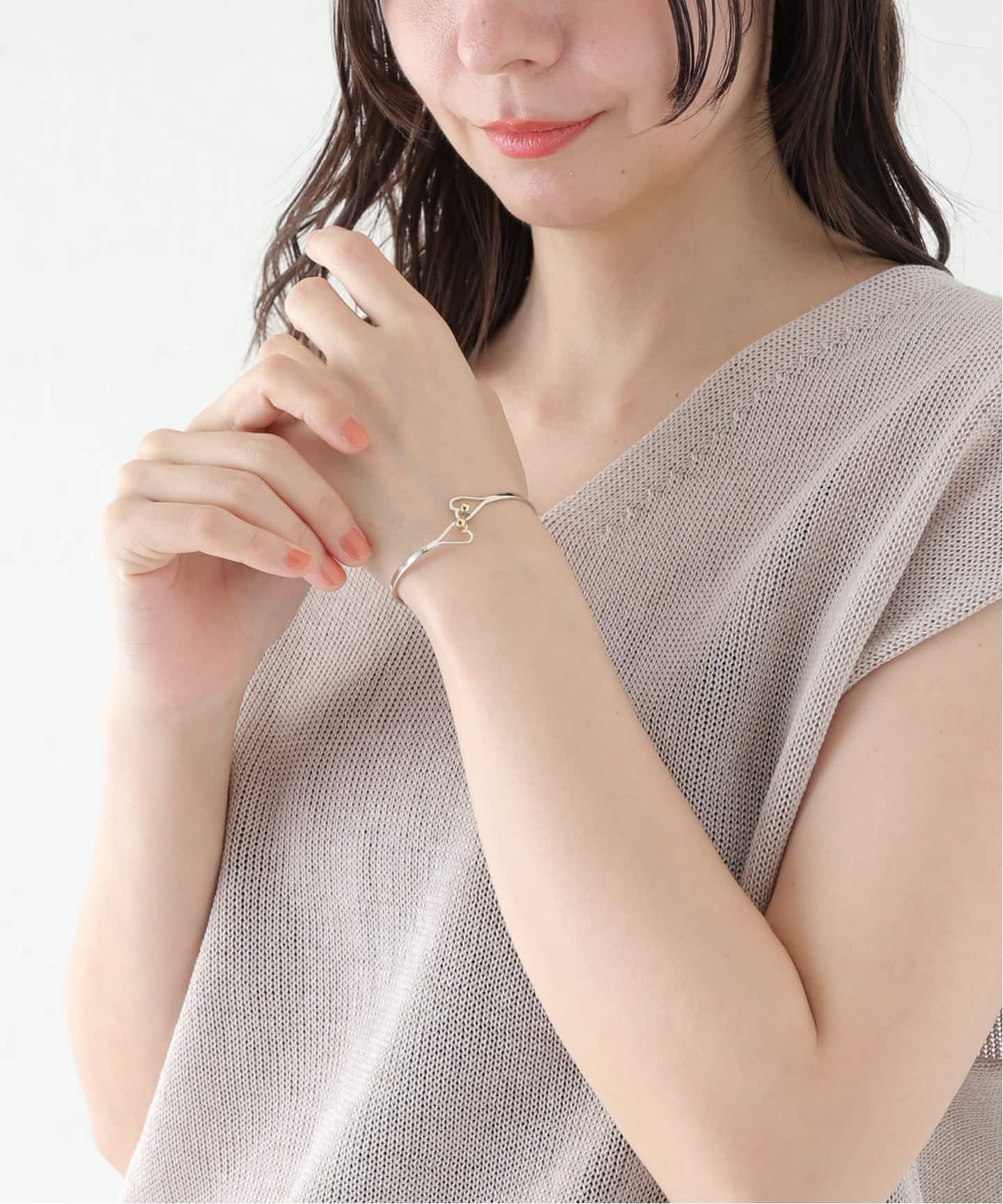 VINTAGE TIFFANY&Co./ティファニー】Hook&Eye double heart bangle