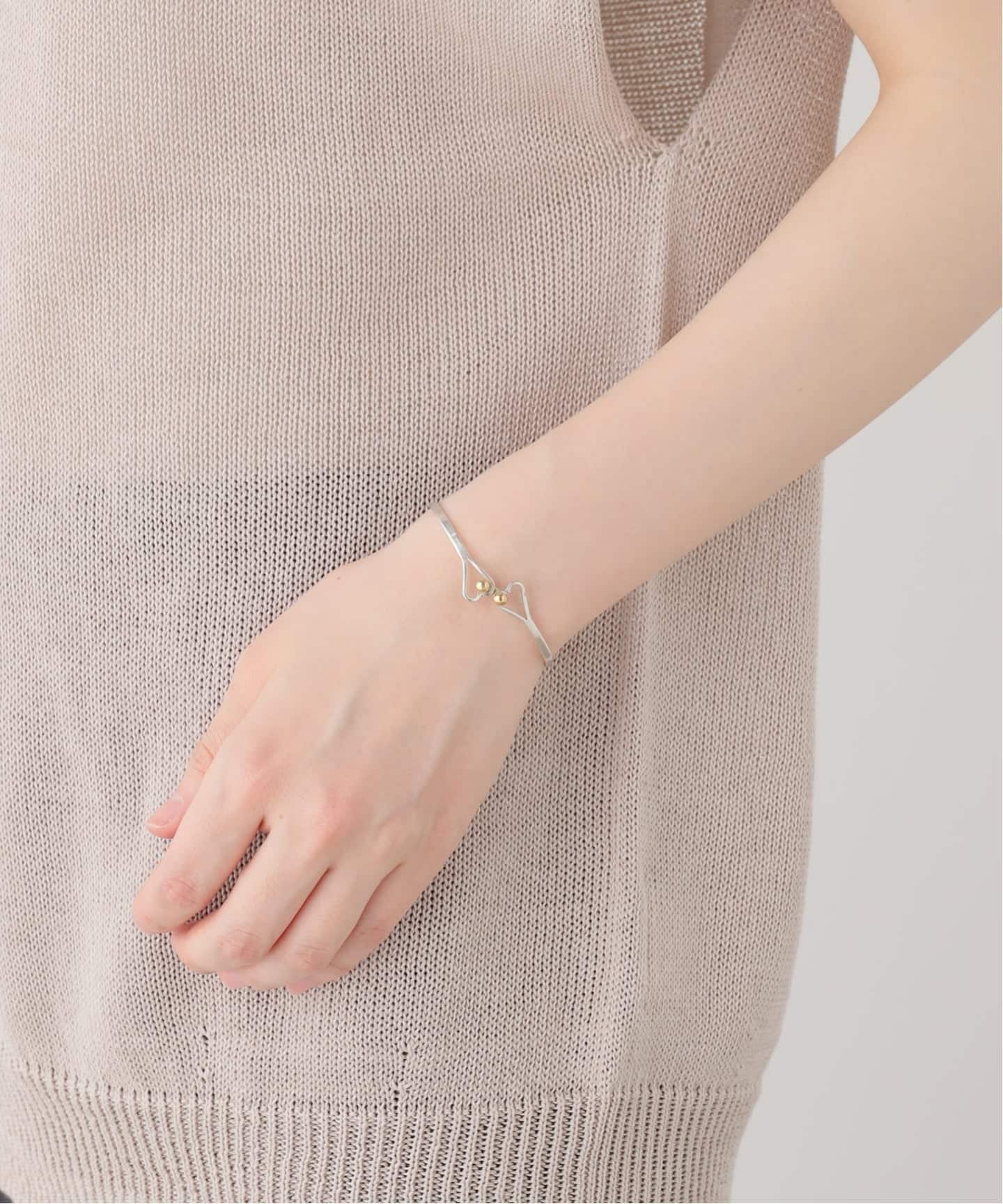 VINTAGE TIFFANY&Co./ティファニー】 Hook&Eye double heart bangle