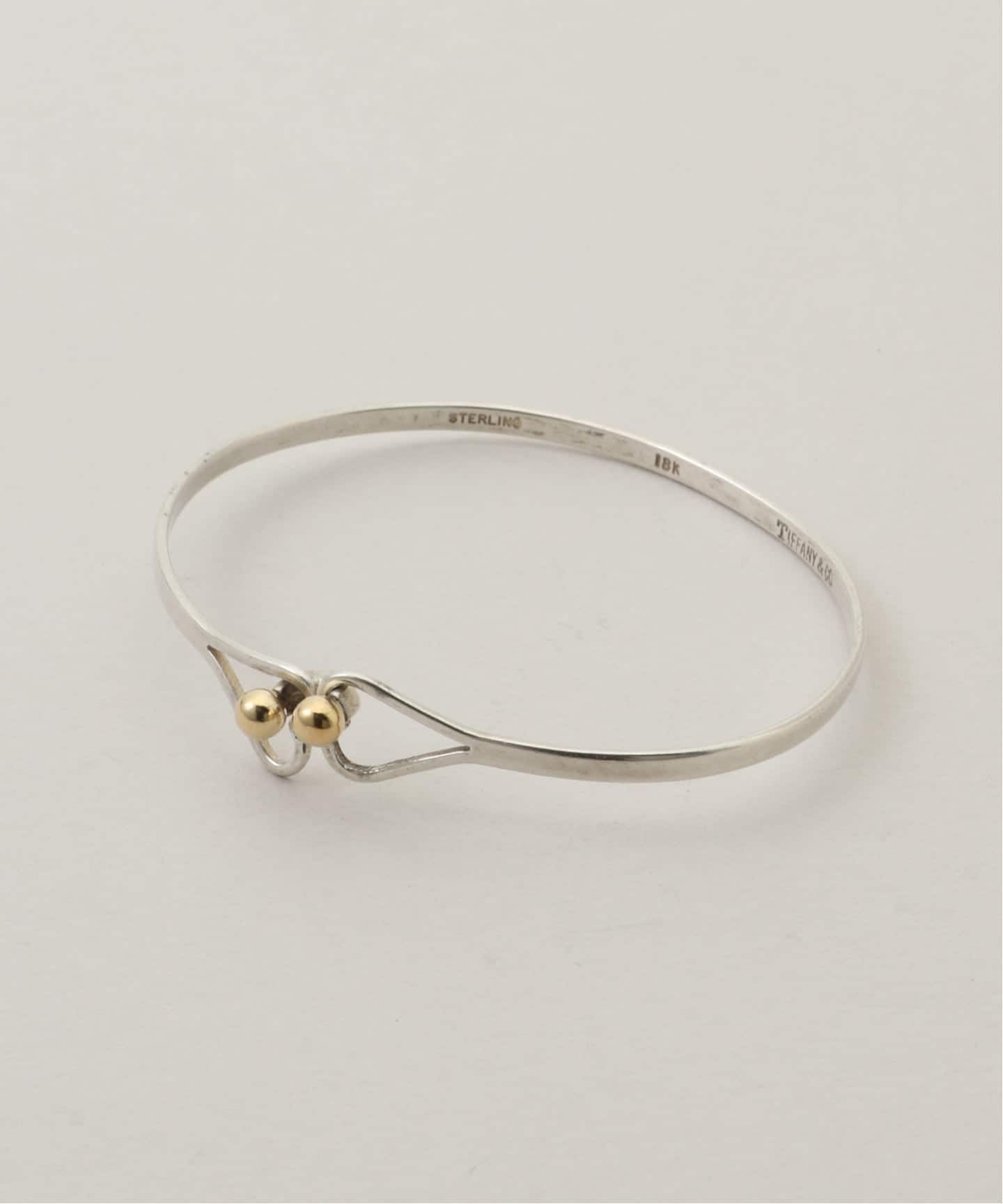 VINTAGE TIFFANY&Co./ティファニー】 Hook&Eye double heart bangle
