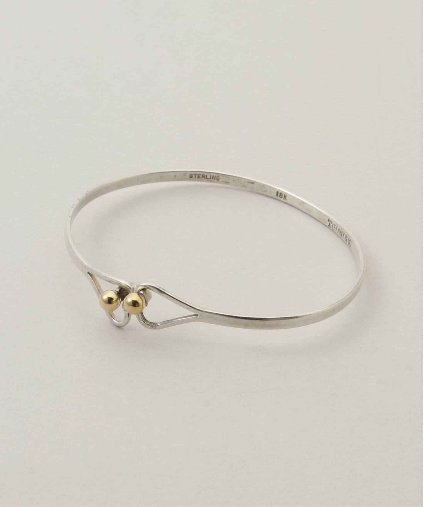VINTAGE TIFFANY&Co./ティファニー】 Hook&Eye double heart bangle 