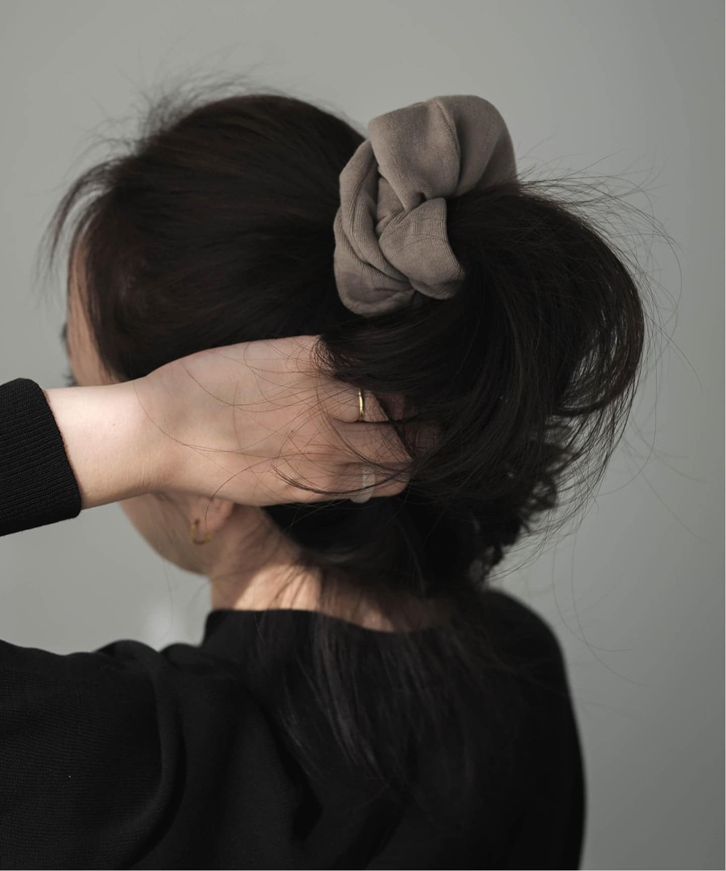 予約》オーガニックコットン パイルシュシュ（ヘアアクセサリー）｜L