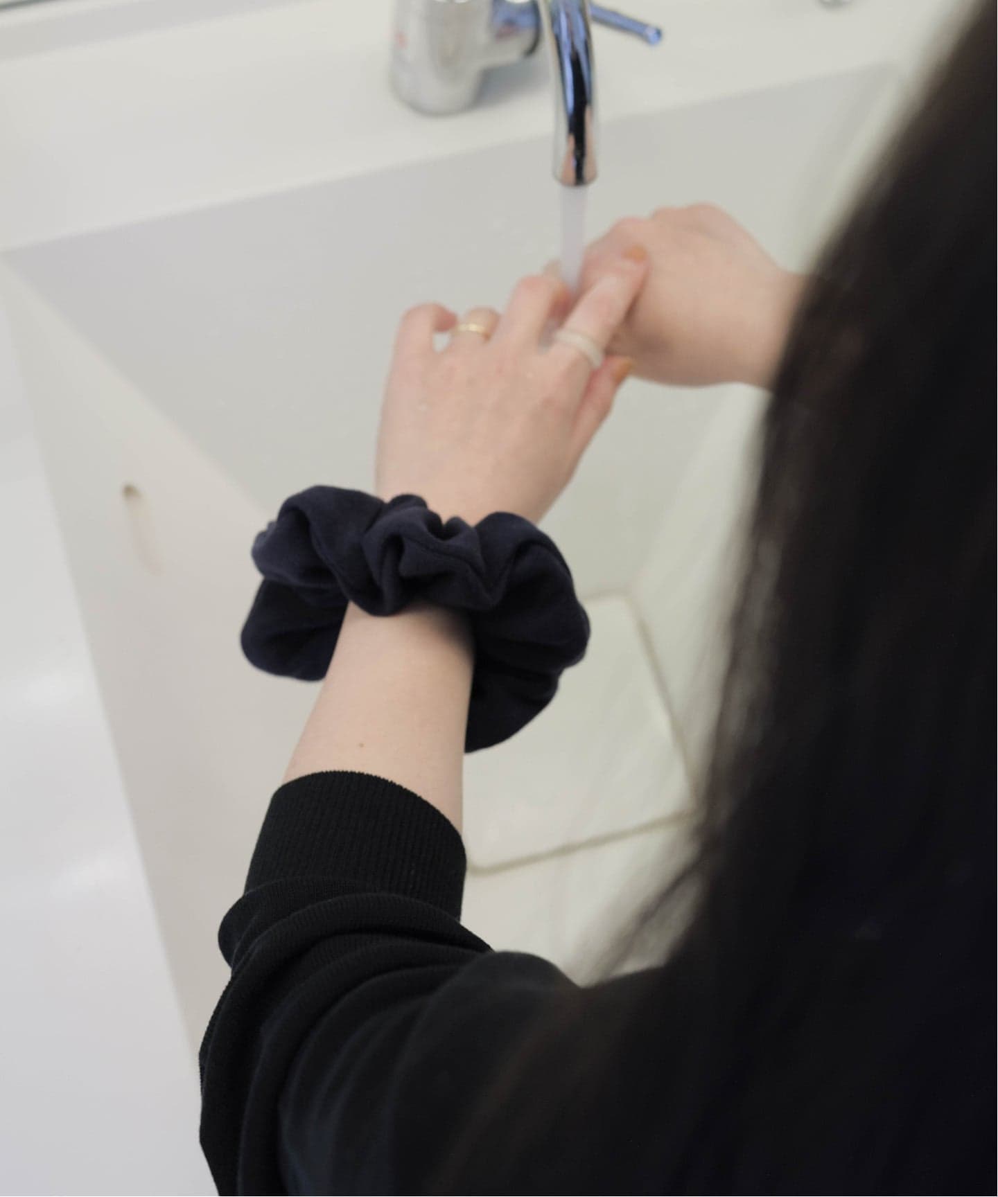 予約》オーガニックコットン パイルシュシュ（ヘアアクセサリー）｜L