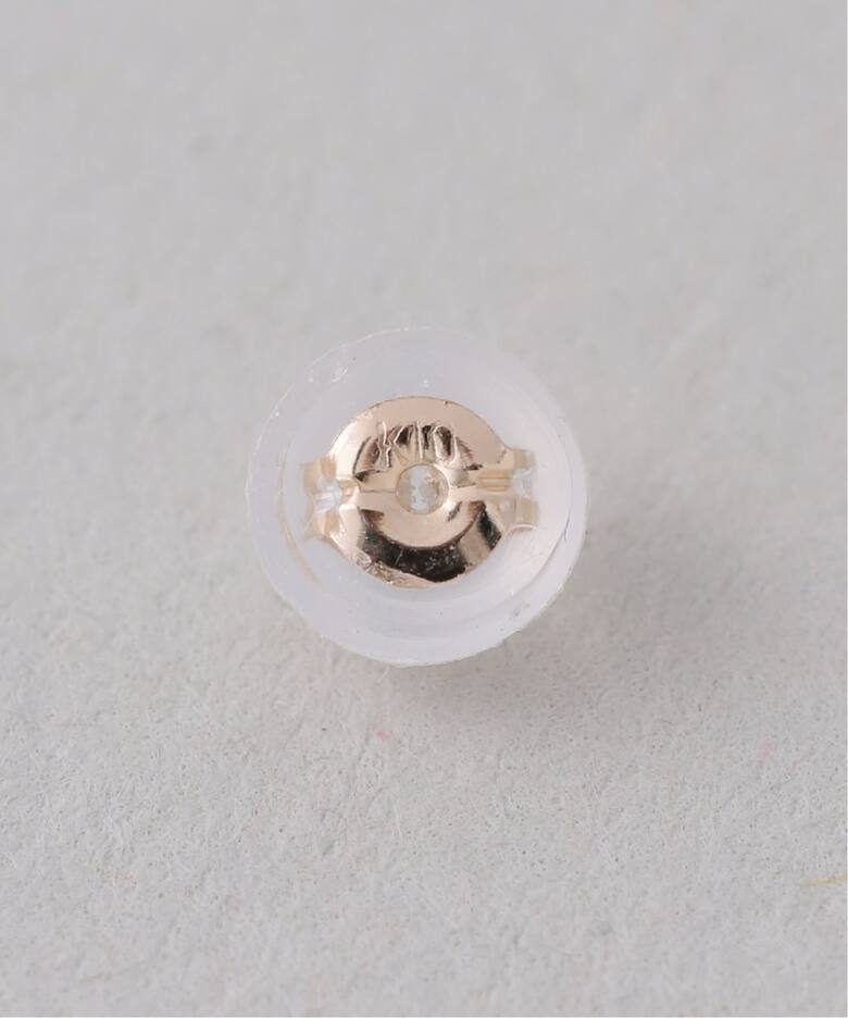 ボックスブラックダイヤ12mmバーピアス K10（両耳）（ピアス（両耳用 