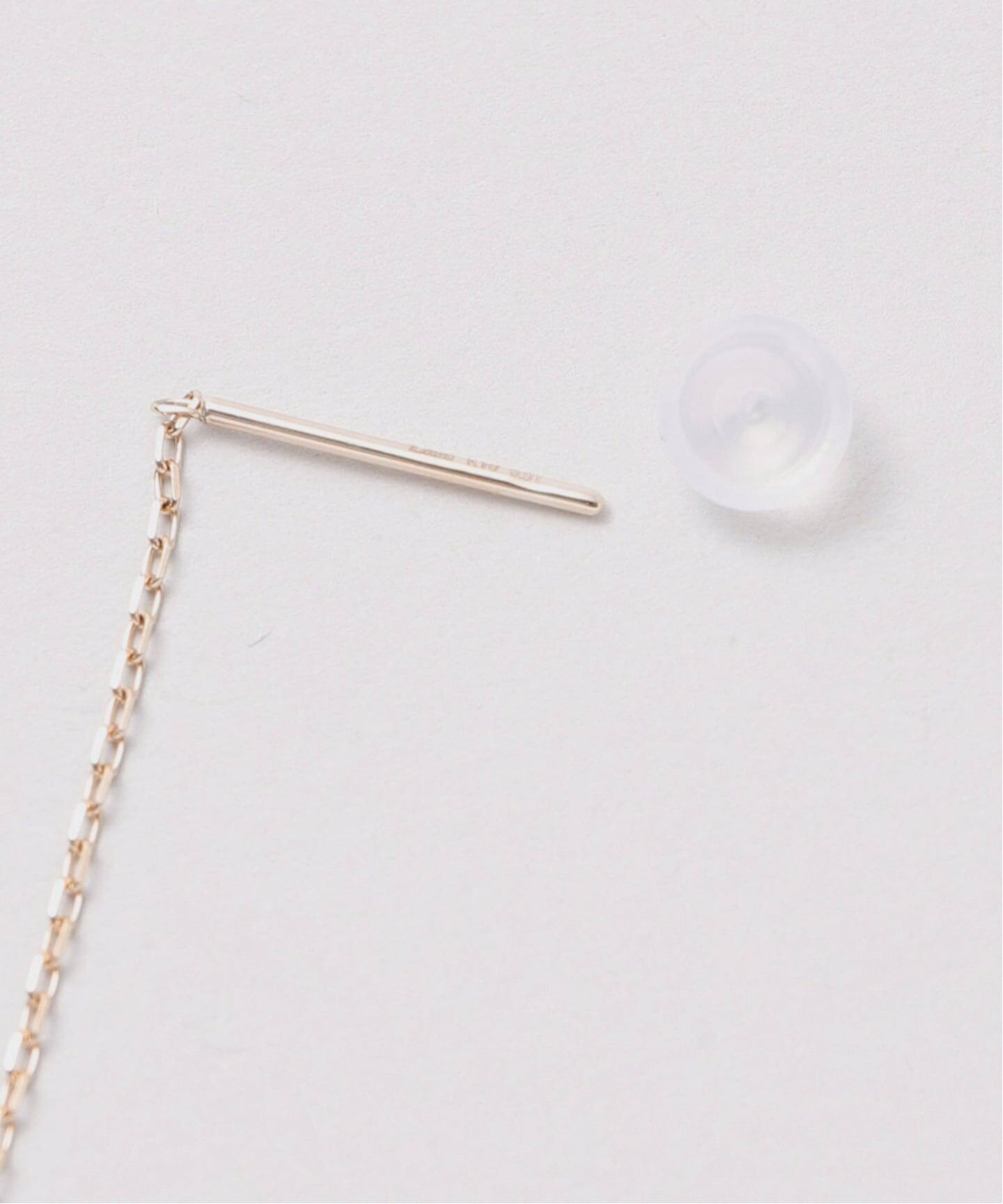 ウェーブステーションダイヤアメリカンピアス K10（両耳）（ピアス（両