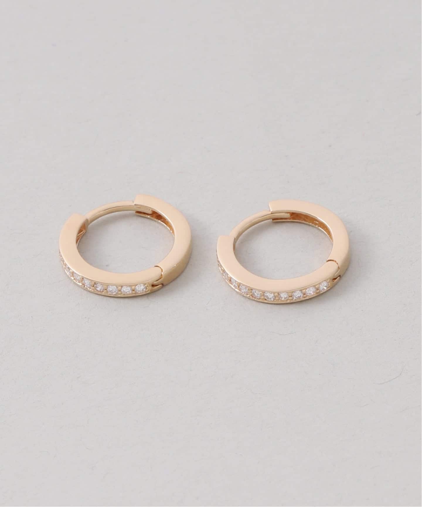 ハーフエタニティーダイヤピアス K18（両耳）（ピアス（両耳用