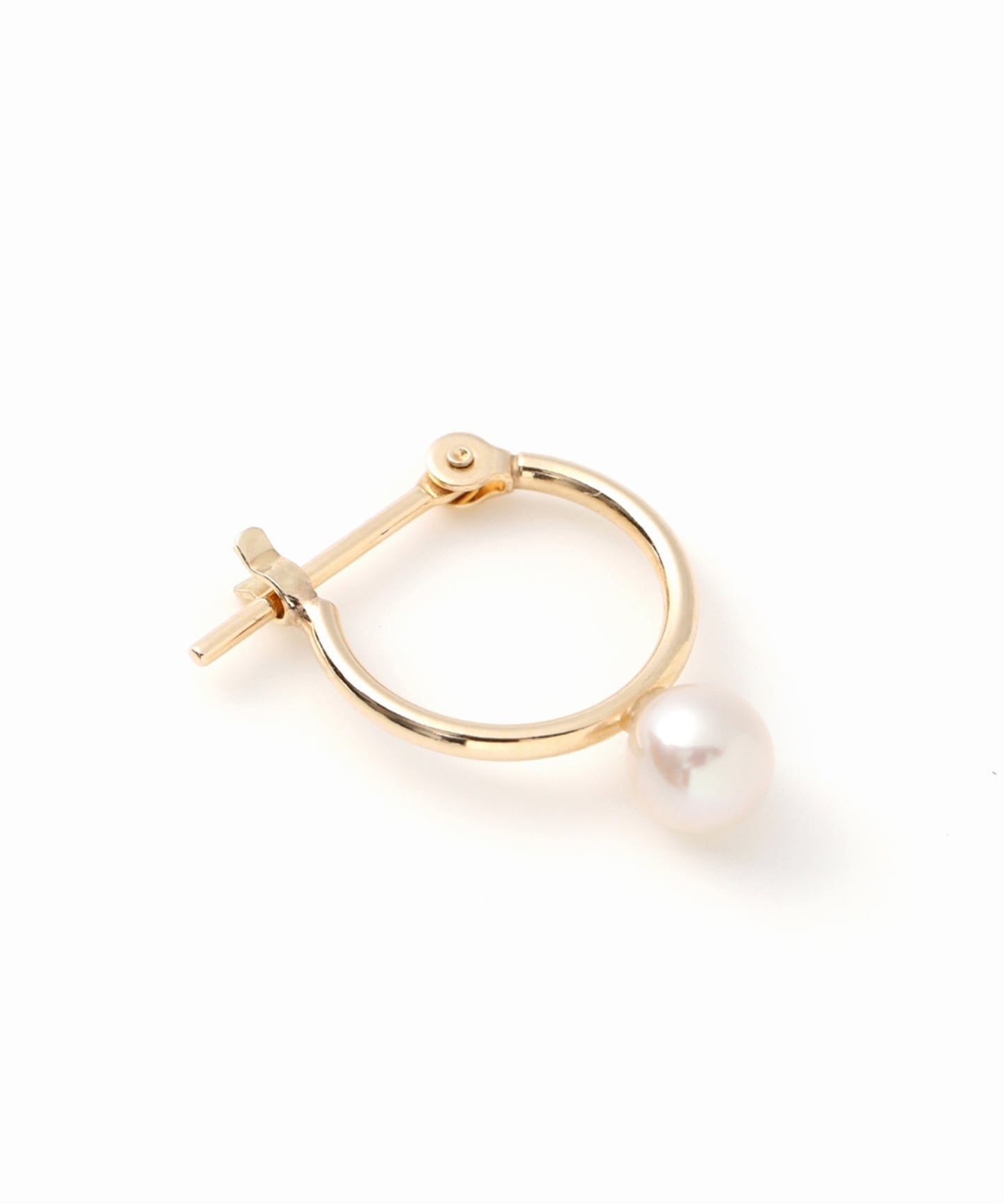 WEB限定》パールフープピアスS K10（両耳）（ピアス（両耳用