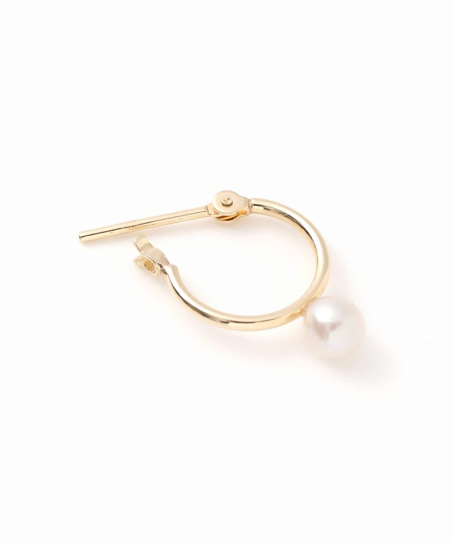 WEB限定》パールフープピアスS K10（両耳）（ピアス（両耳用