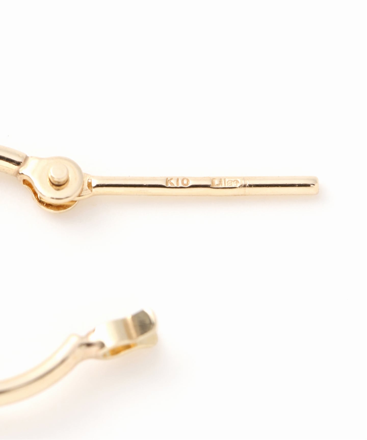 WEB限定》パールフープピアスS K10（両耳）（ピアス（両耳用