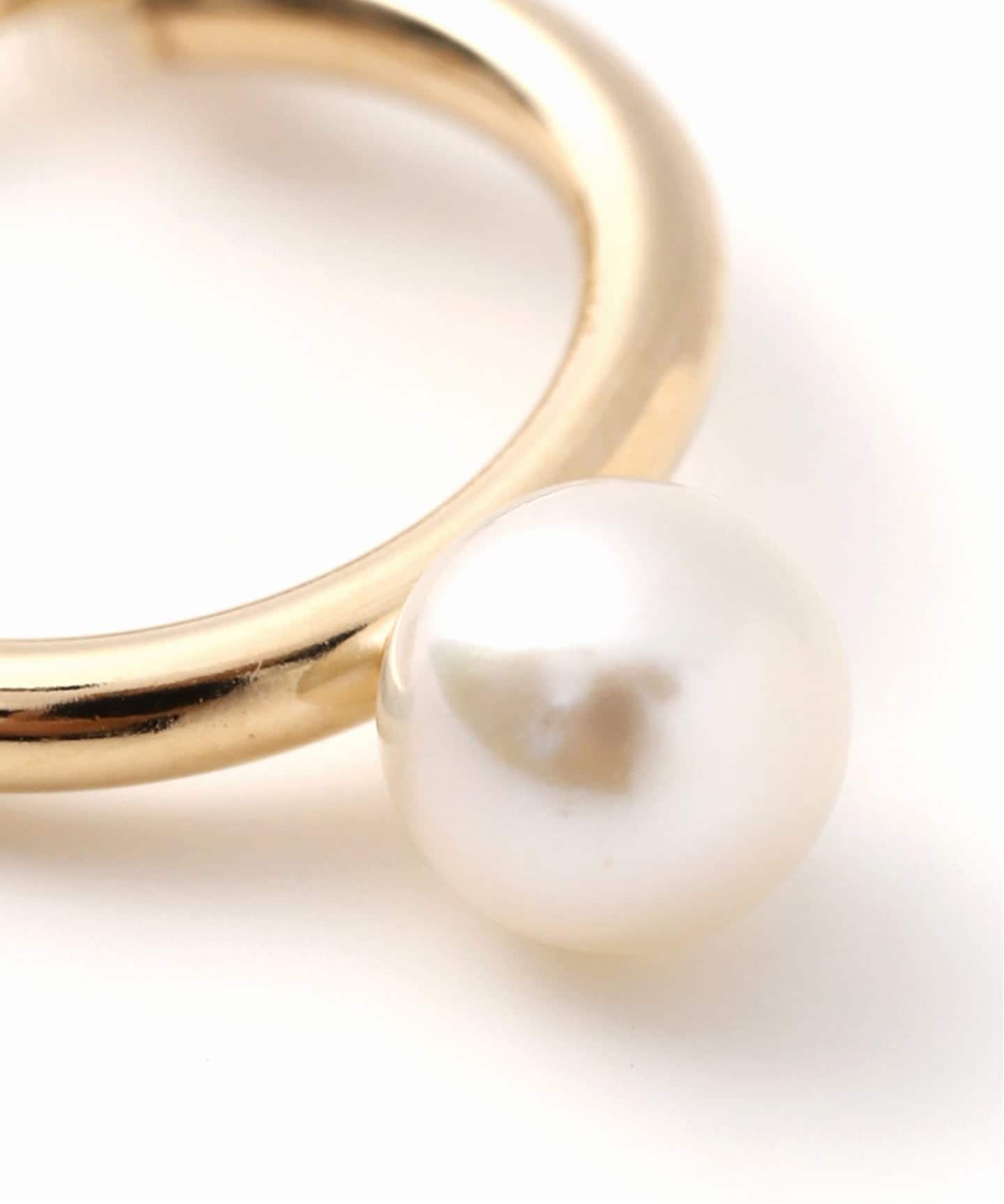 WEB限定》パールフープピアスM K10（両耳）（ピアス（両耳用