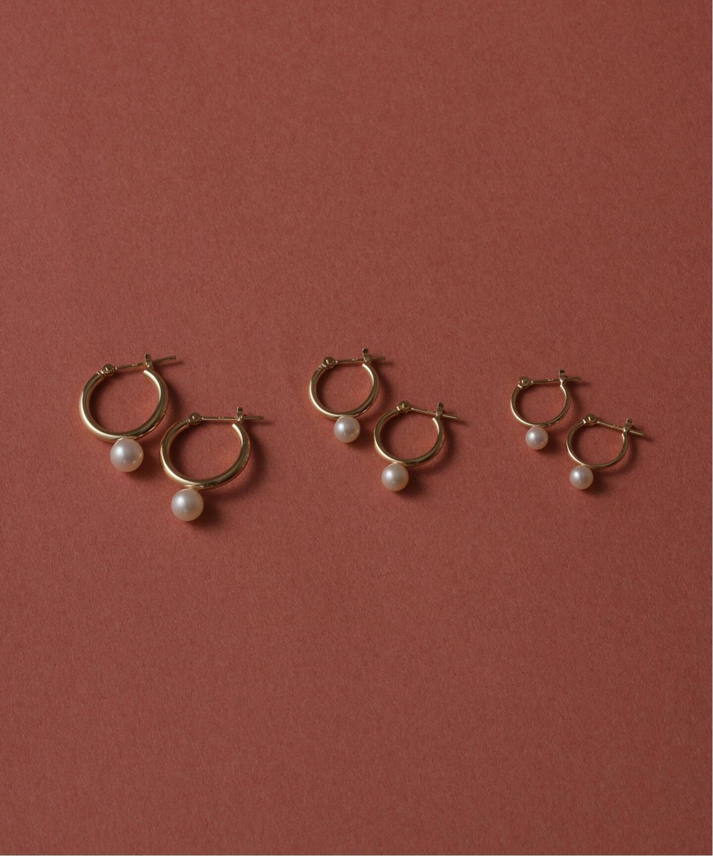 WEB限定予約》パールフープピアスL K10（両耳）（ピアス（両耳用