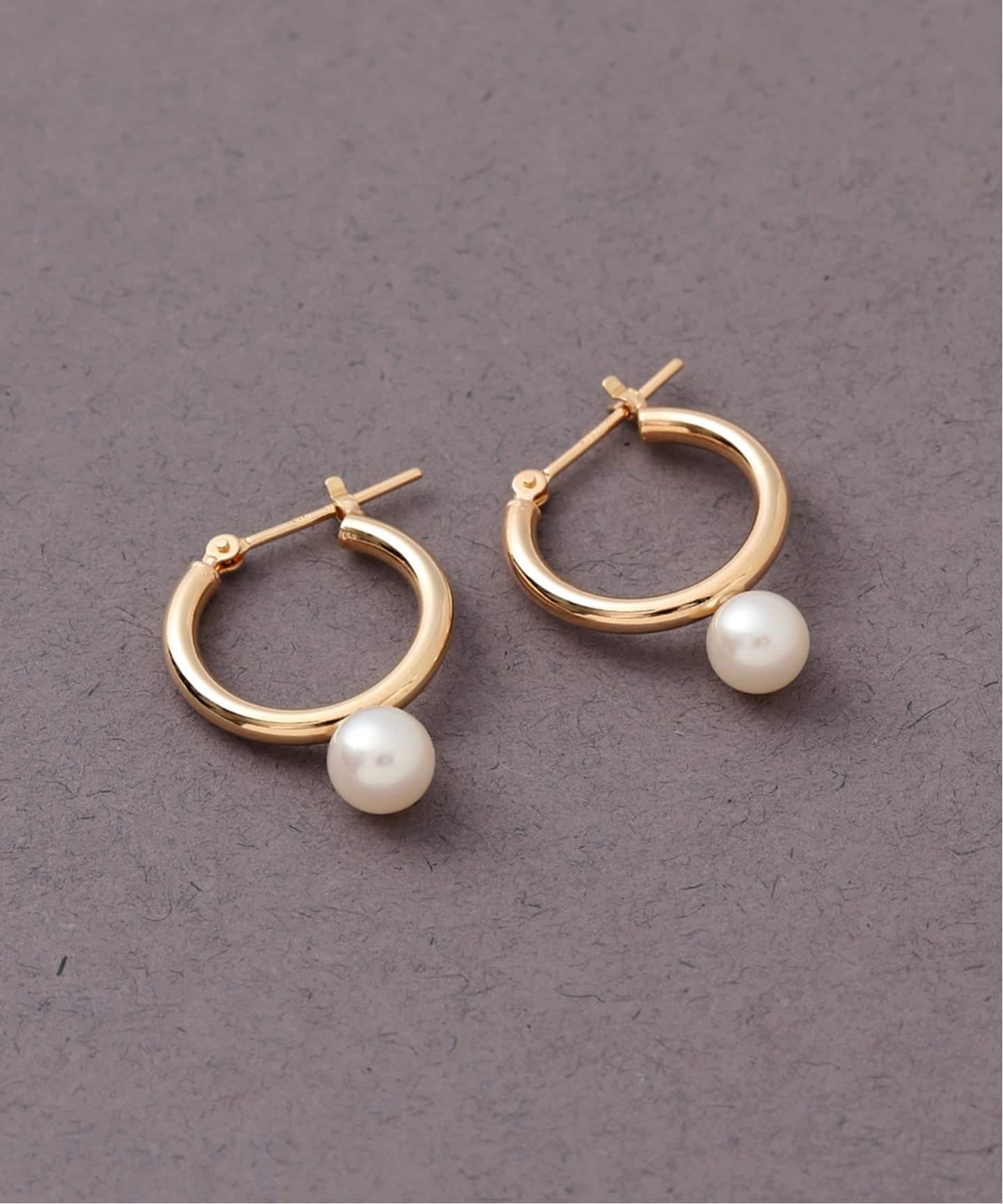 WEB限定予約》パールフープピアスL K10（両耳）（ピアス（両耳用