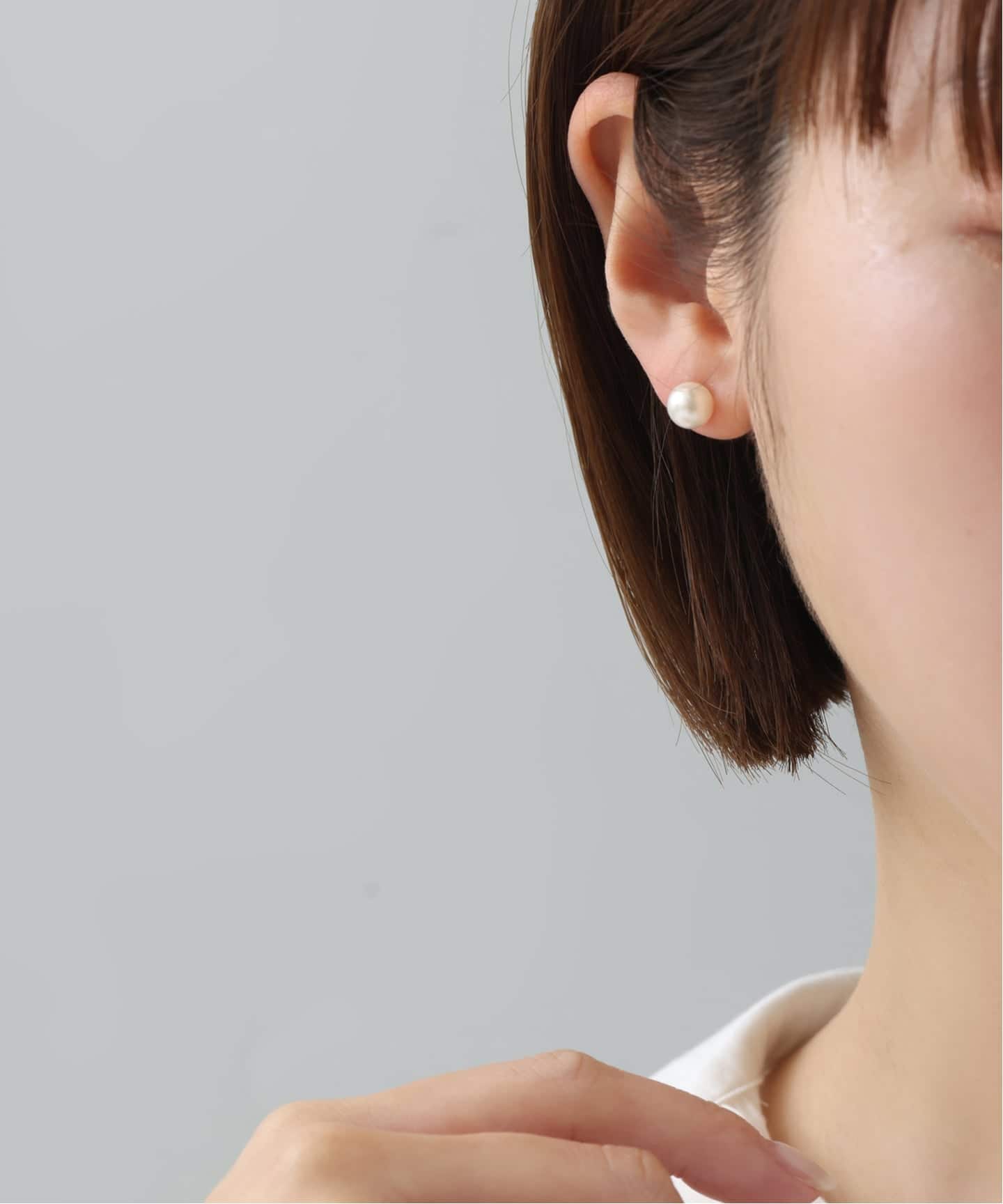 アコヤパール7mmピアス K10（両耳）（ピアス（両耳用））｜Lilas（リラ