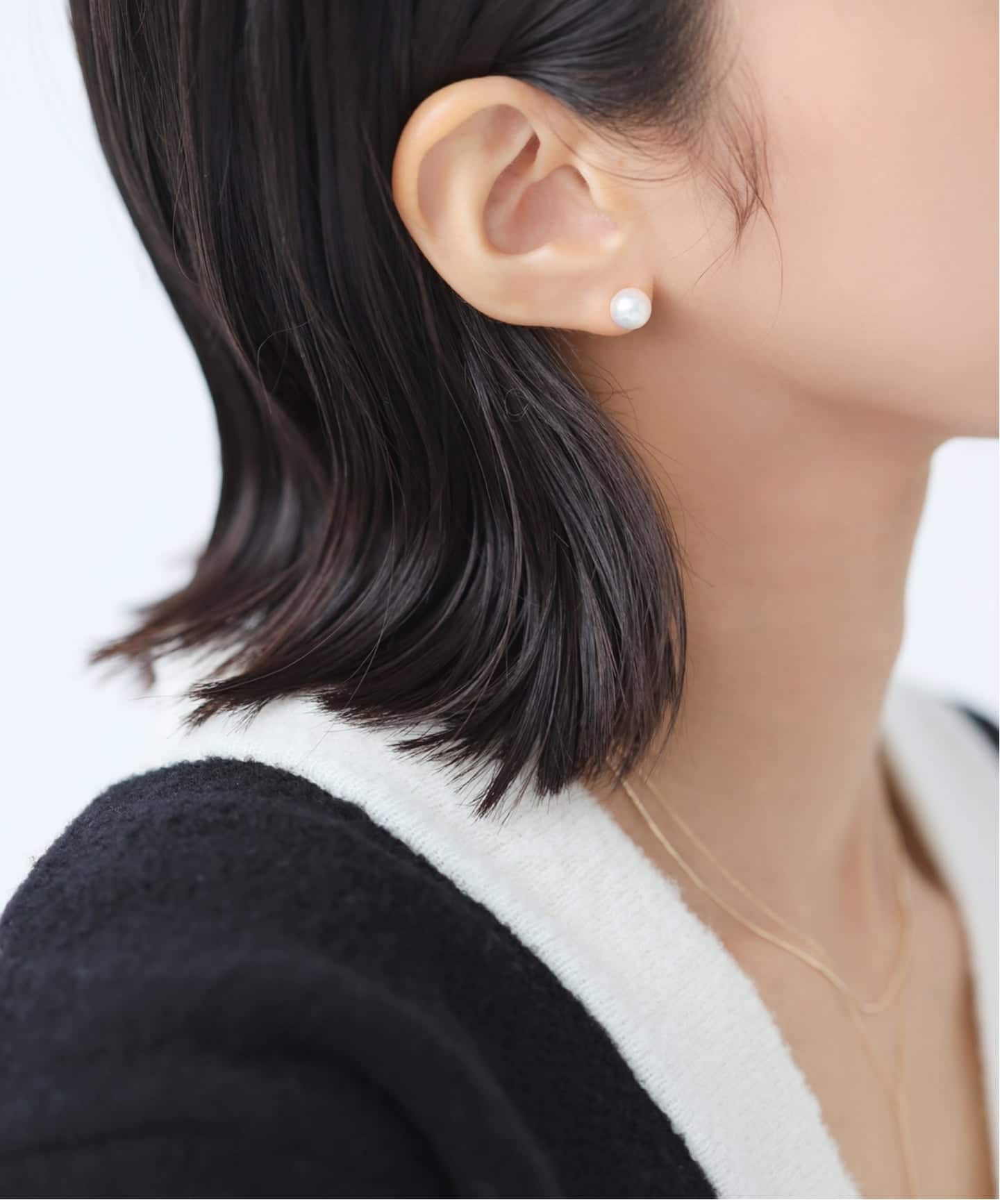アコヤパール7mmピアス K10（両耳）（ピアス（両耳用））｜Lilas（リラ
