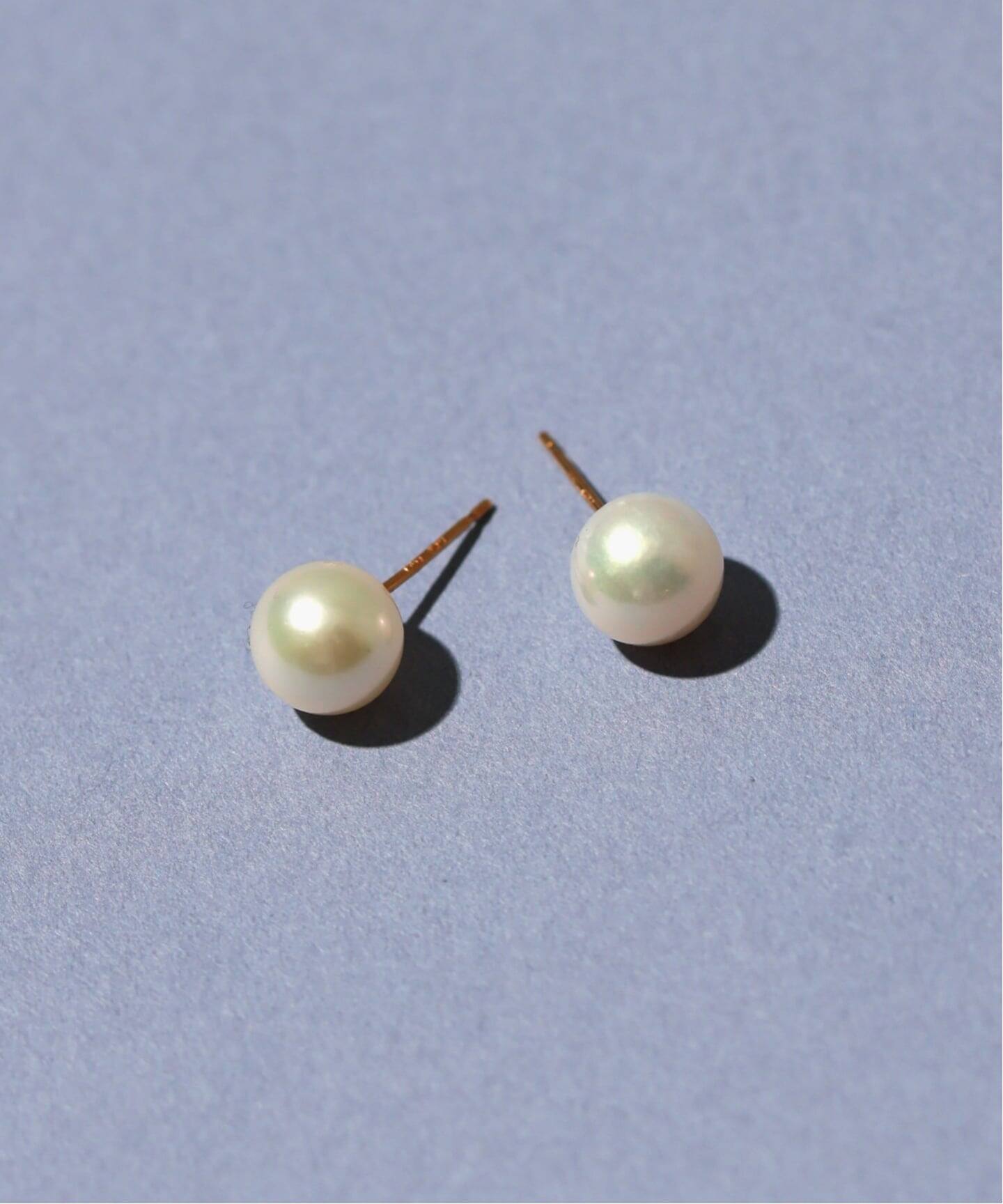 アコヤパール7mmピアス K10（両耳）（ピアス（両耳用））｜Lilas（リラ