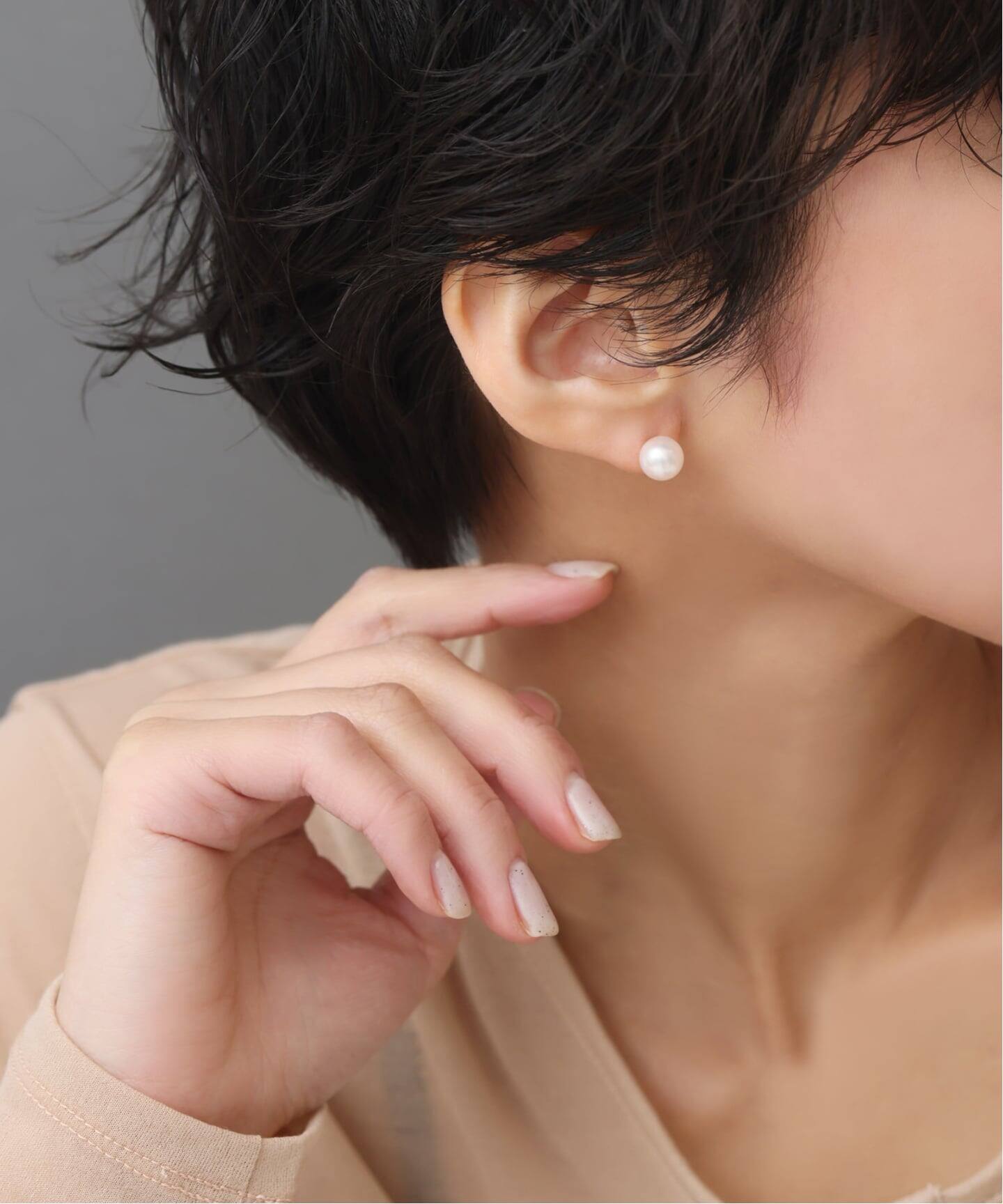 アコヤパール8mmピアス K10（両耳）（ピアス（両耳用））｜Lilas（リラ