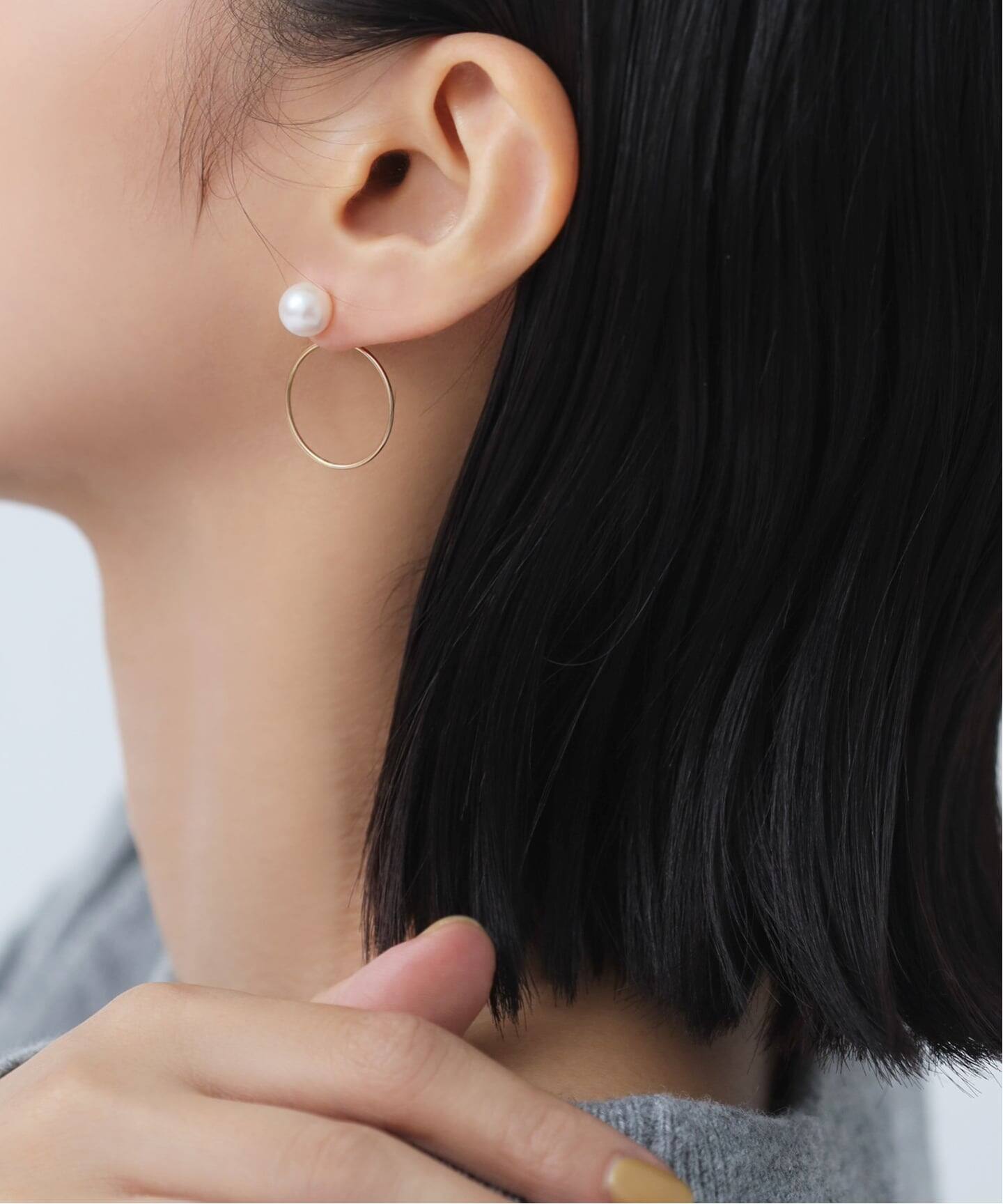 アコヤパール8mmピアス K10（両耳）（ピアス（両耳用））｜Lilas（リラ