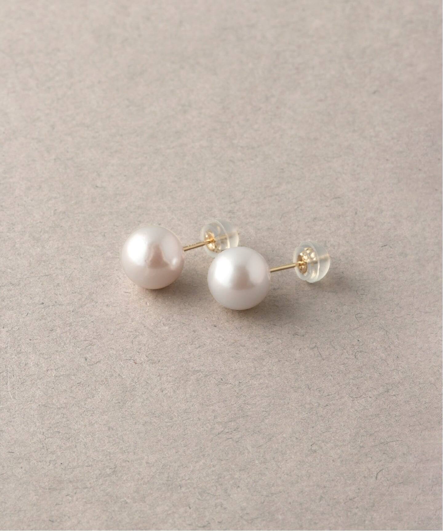アコヤパール8mmピアス K10（両耳）（ピアス（両耳用））｜Lilas（リラ