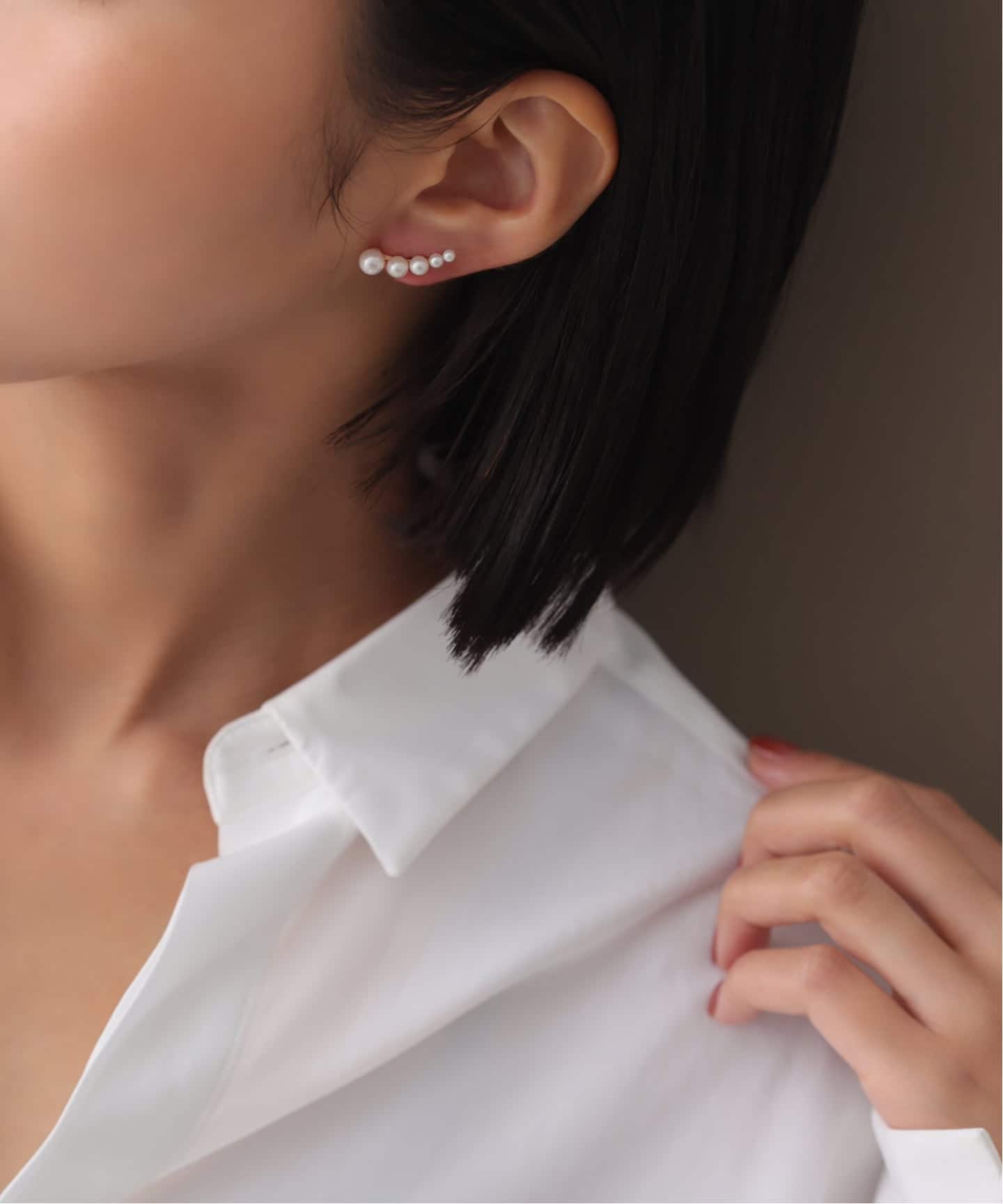 WEB限定》5ピースグラデーションパールピアス K10（両耳）（ピアス（両