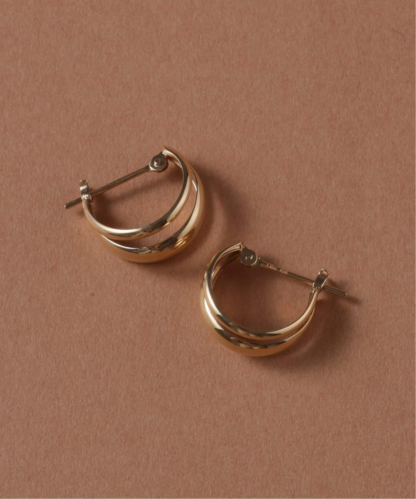 3ラインフープピアス K10（両耳）（ピアス（両耳用））｜Lilas（リラ