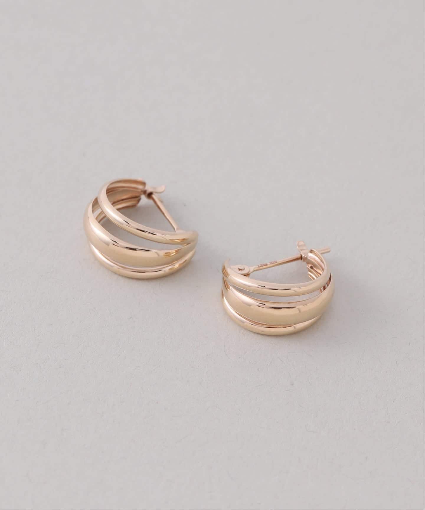 3ラインフープピアス K10（両耳）（ピアス（両耳用））｜Lilas（リラ