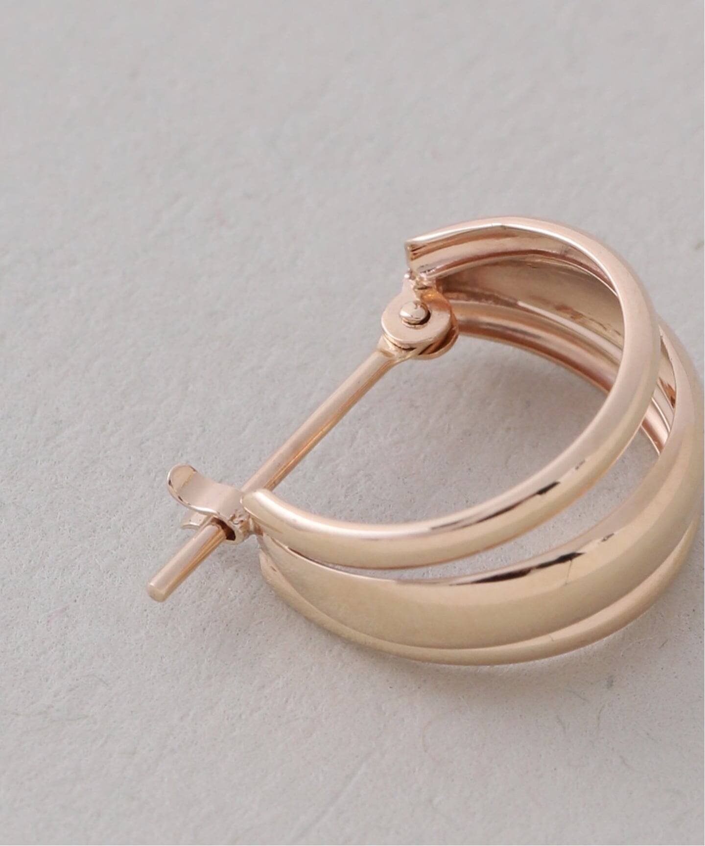 3ラインフープピアス K10（両耳）（ピアス（両耳用））｜Lilas（リラ