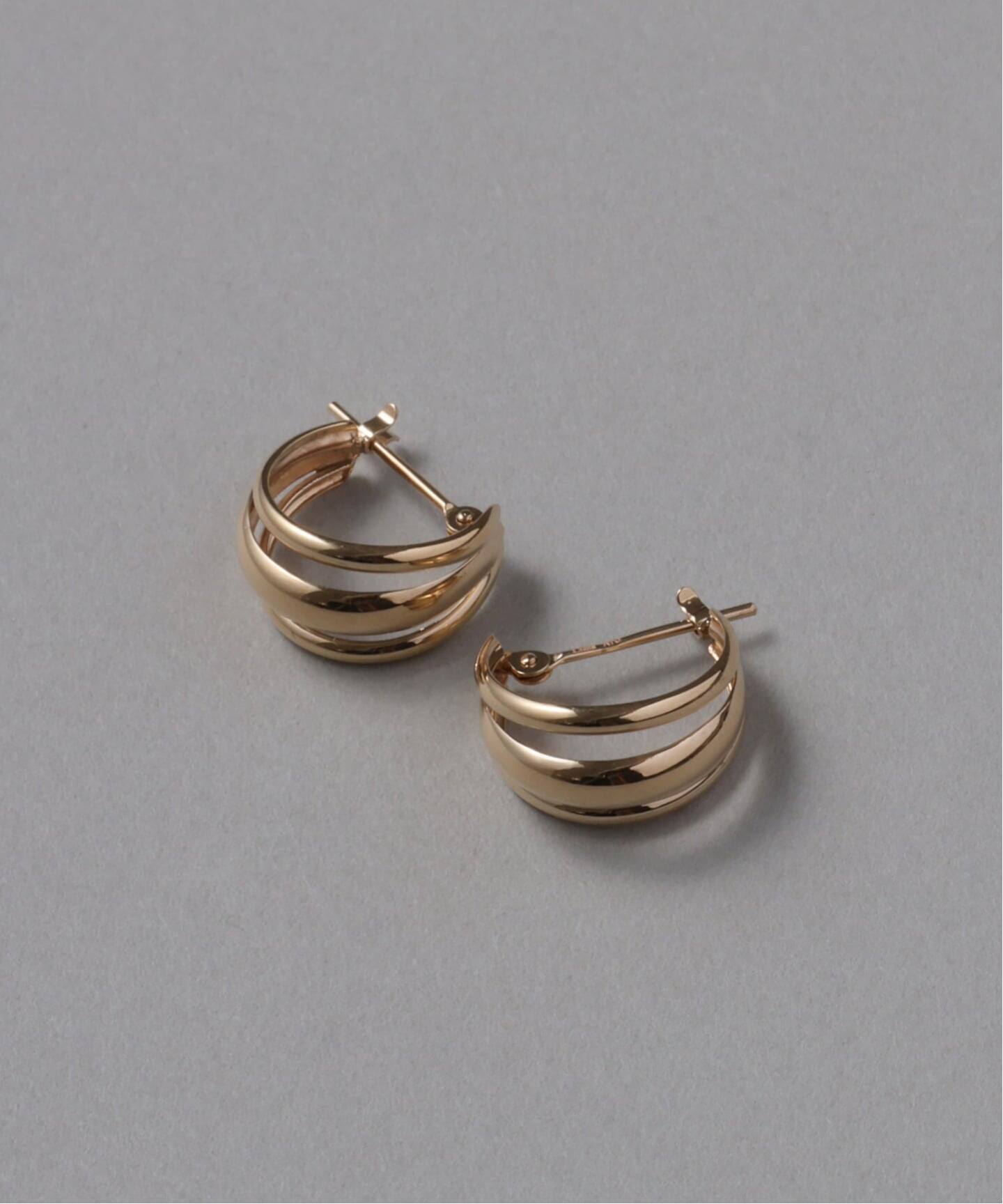 3ラインフープピアス K10（両耳）（ピアス（両耳用））｜Lilas（リラ 