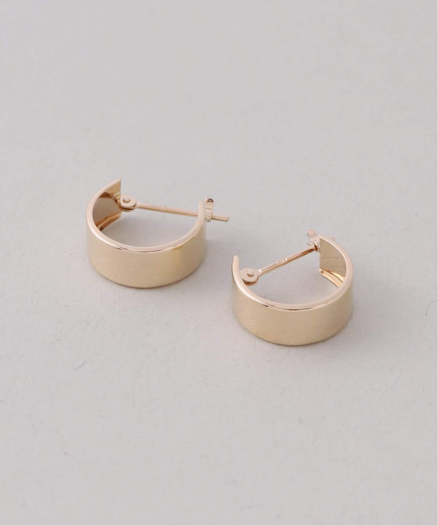 12mmボートフープピアス K10（両耳）（ピアス（両耳用））｜Lilas