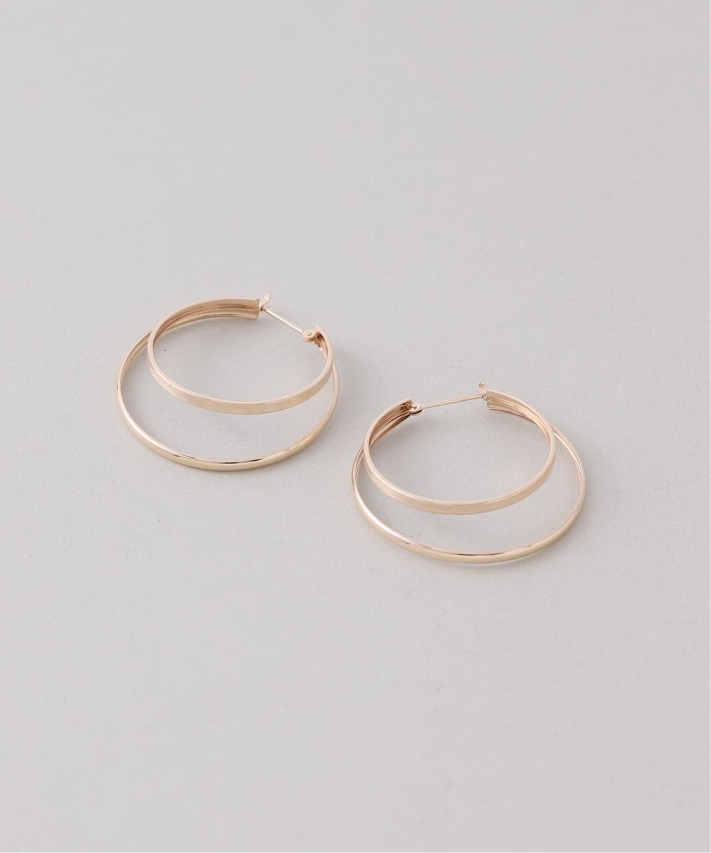 30mm2ラインフープピアス K10（両耳）（ピアス（両耳用））｜Lilas