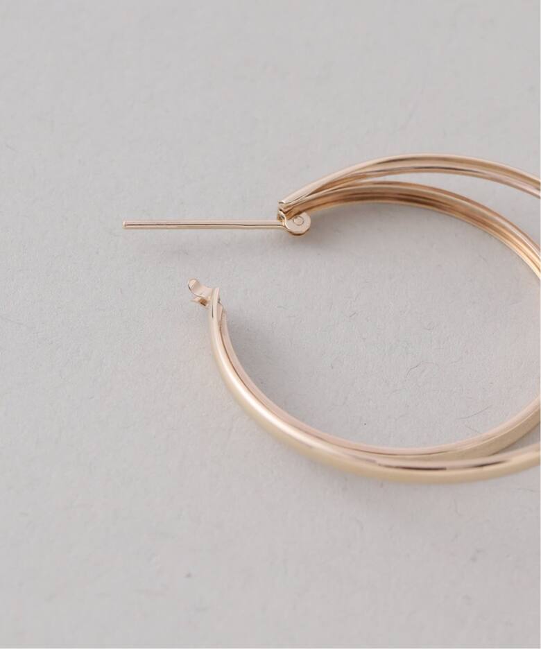30mm2ラインフープピアス K10（両耳）（ピアス（両耳用））｜Lilas 