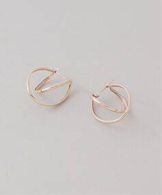20mm2ラインカーブフープピアス K10（両耳）（ピアス（両耳用 