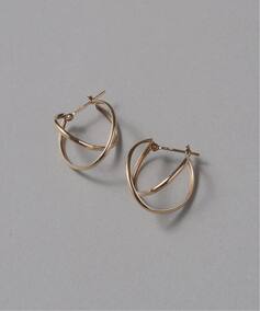 20mm2ラインカーブフープピアス K10（両耳）（ピアス（両耳用 